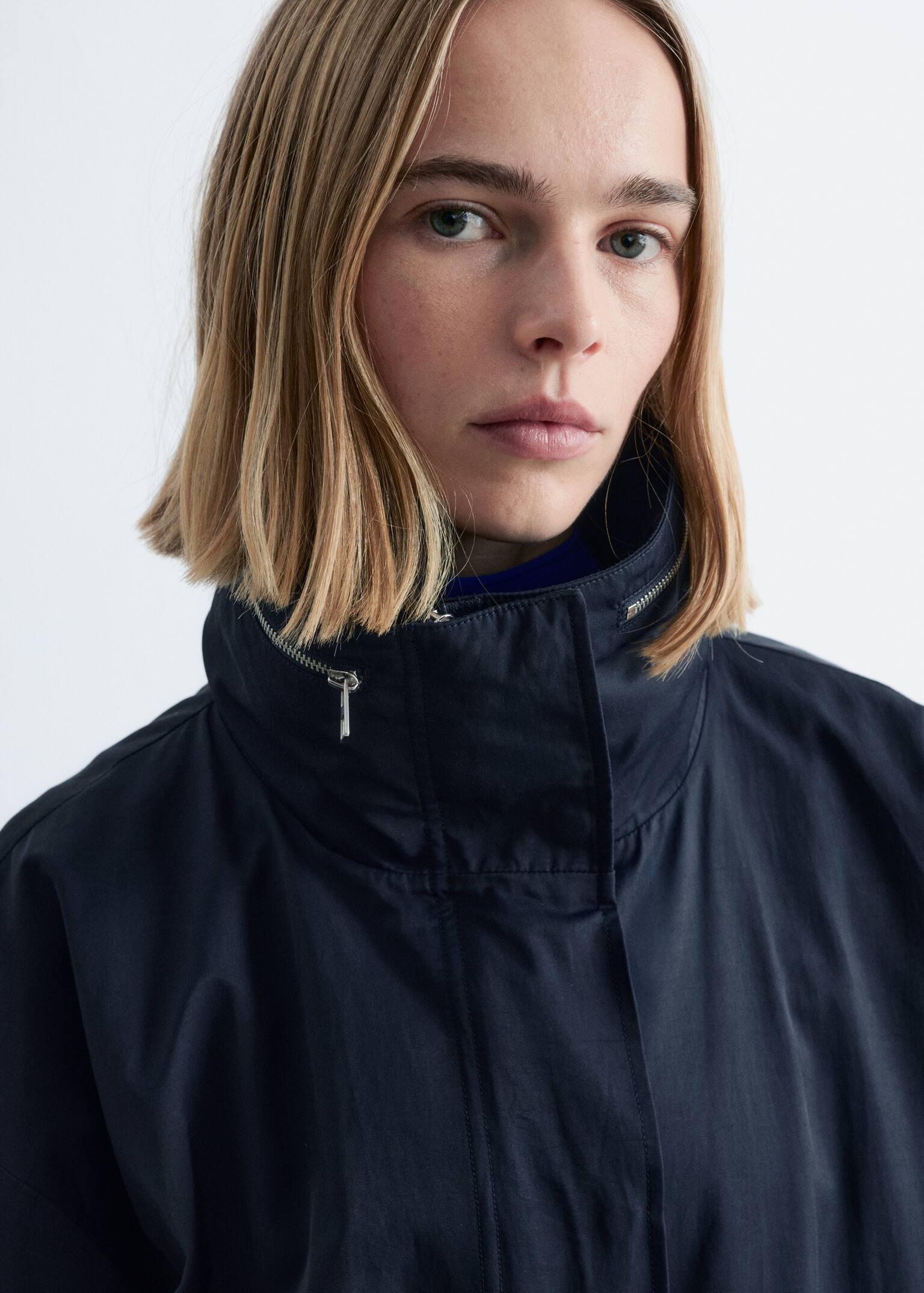 Parka à cordon de serrage - Bleu foncé - 5