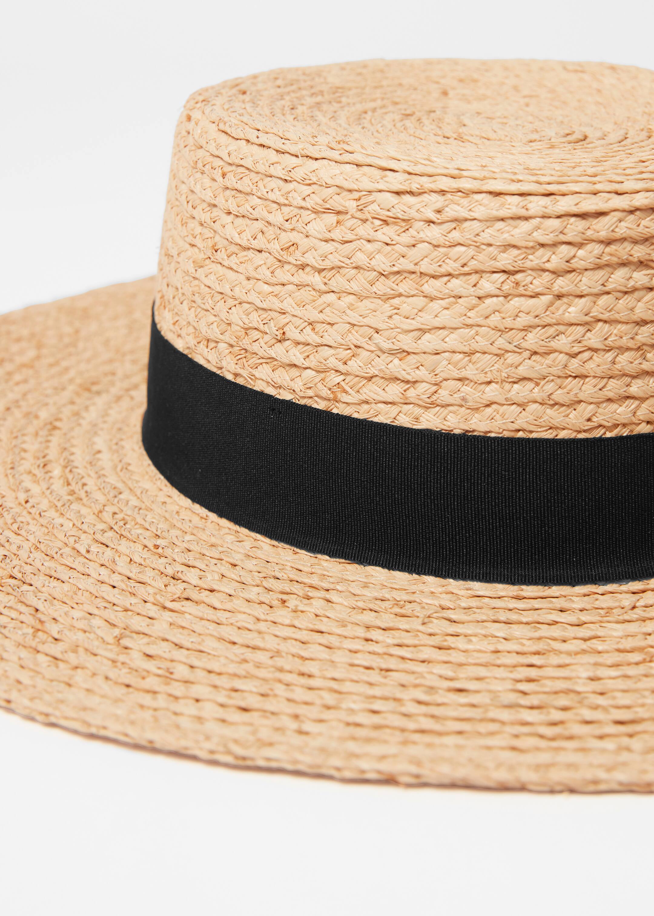 Zobrazit větší obrázek: Klobouk z rafie s grosgrainovým páskem - Přírodní sláma - ŽENY | H&M CZ 4