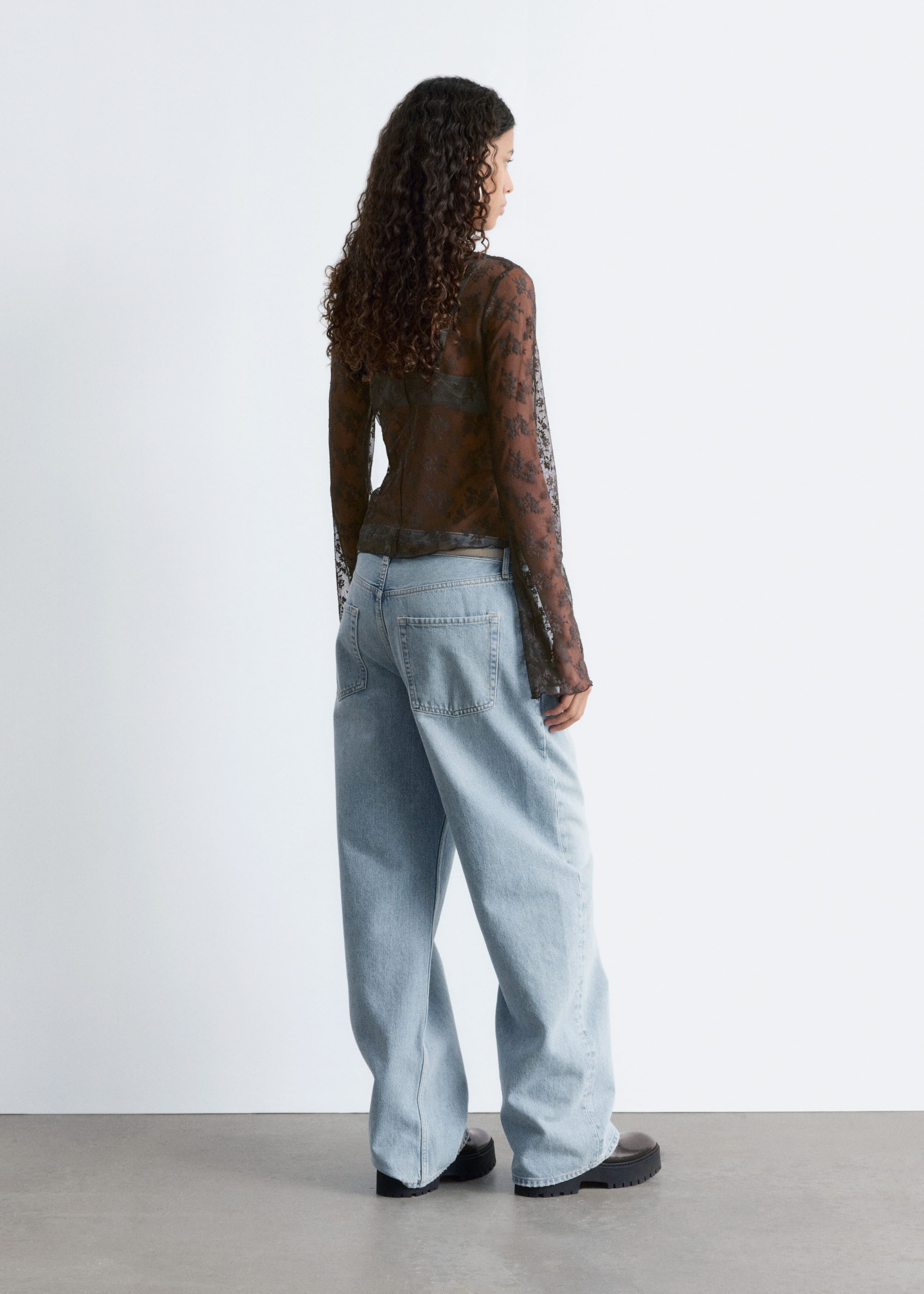 Image of Long-Sleeve Lace Top