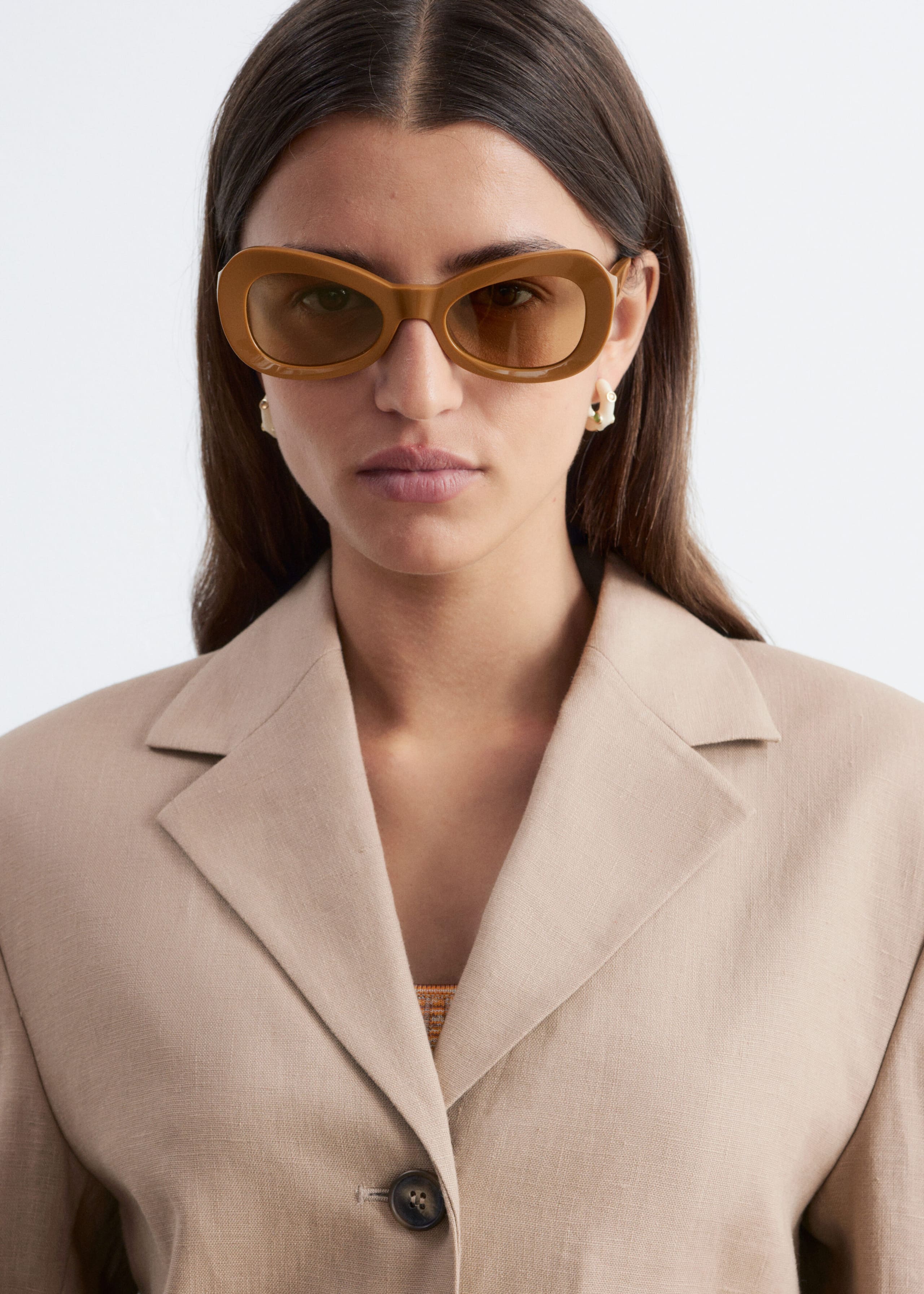 Image of Tapered Linen Blazer