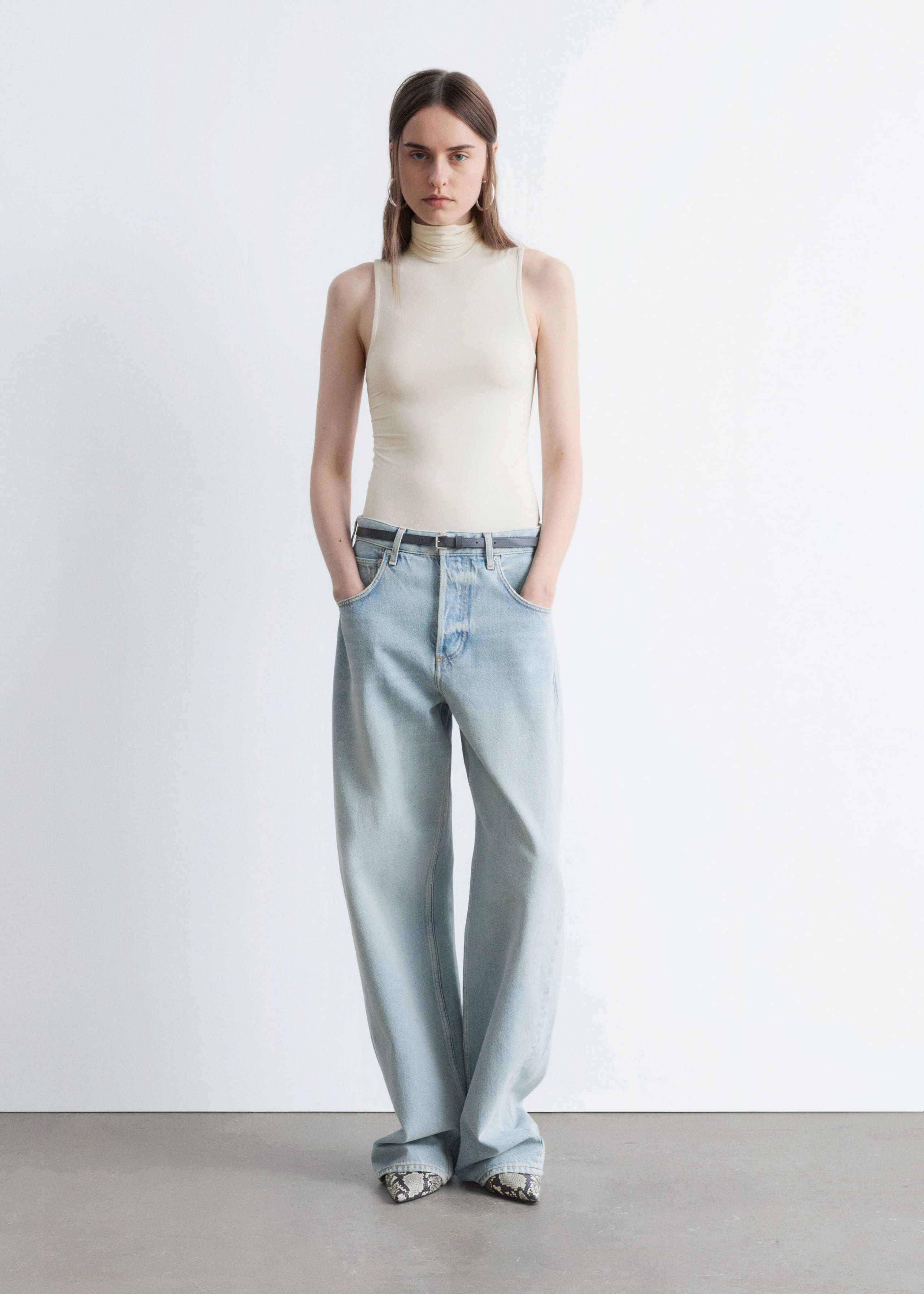 Image of Sleeveless Turtleneck Top