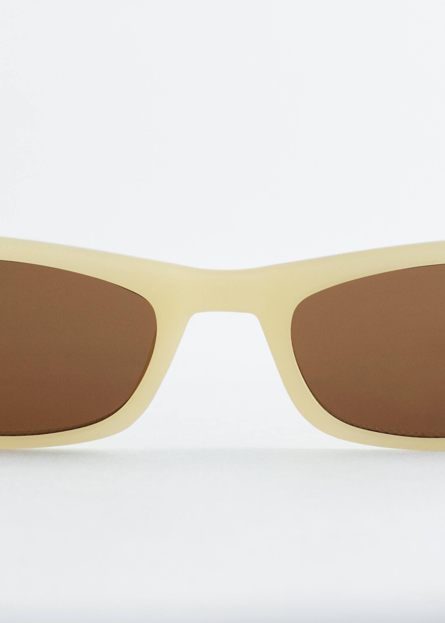 Längliche Cat-Eye-Sonnenbrille - Hellgelb - 3