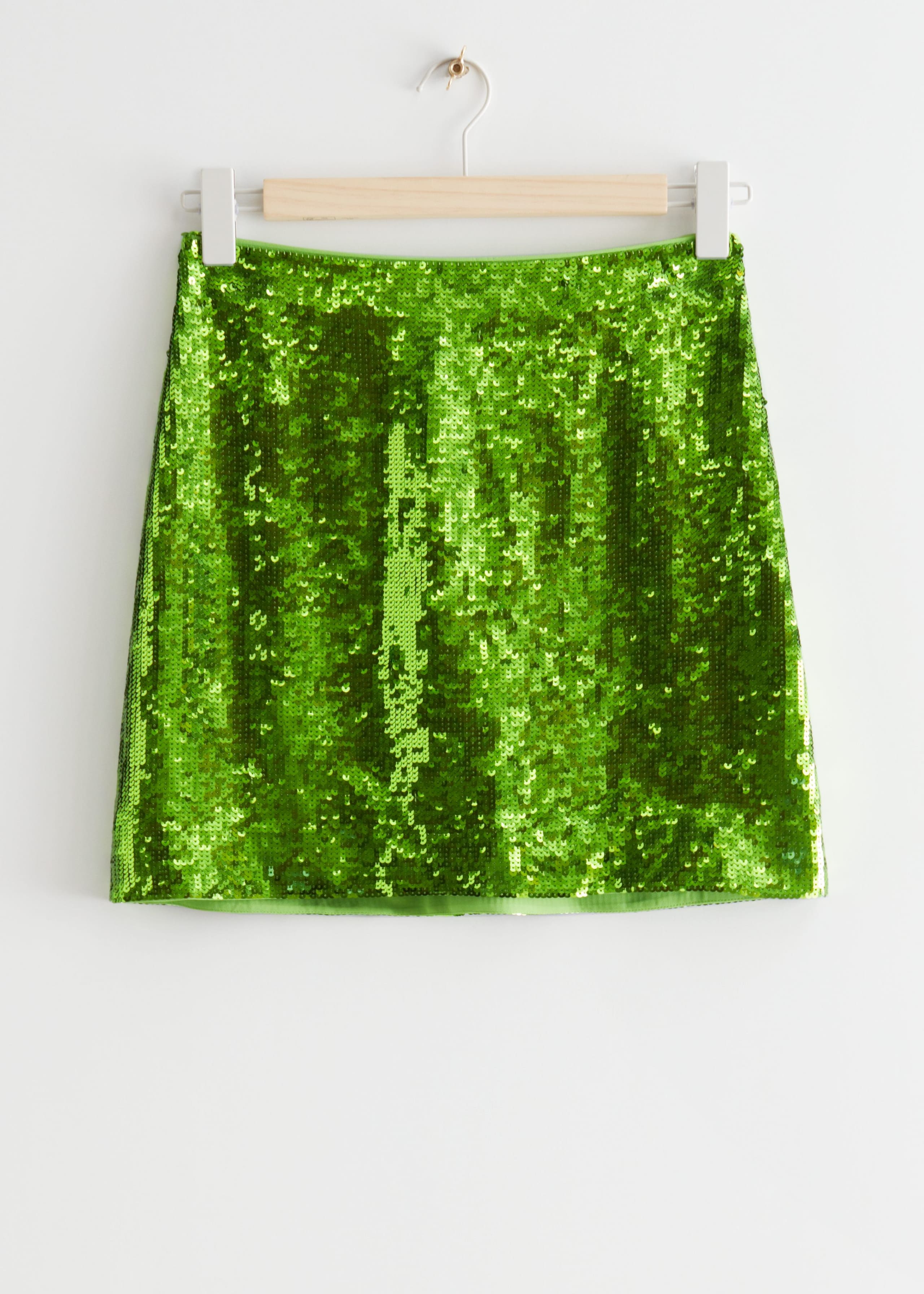 Mini Sequin Skirt - Green - Still Life