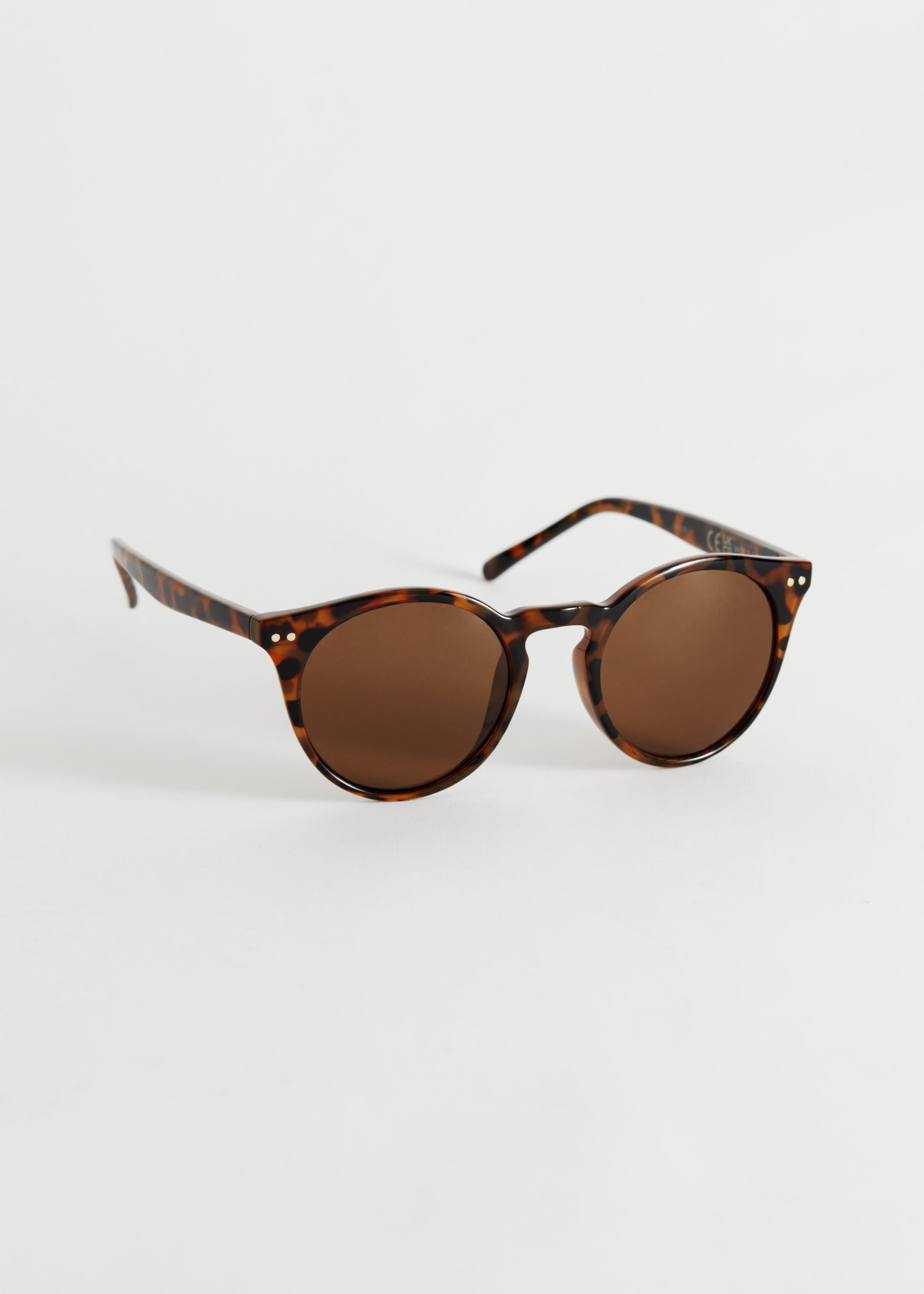 Pantos Round Sunglasses - Orange Transparent - Natura morta