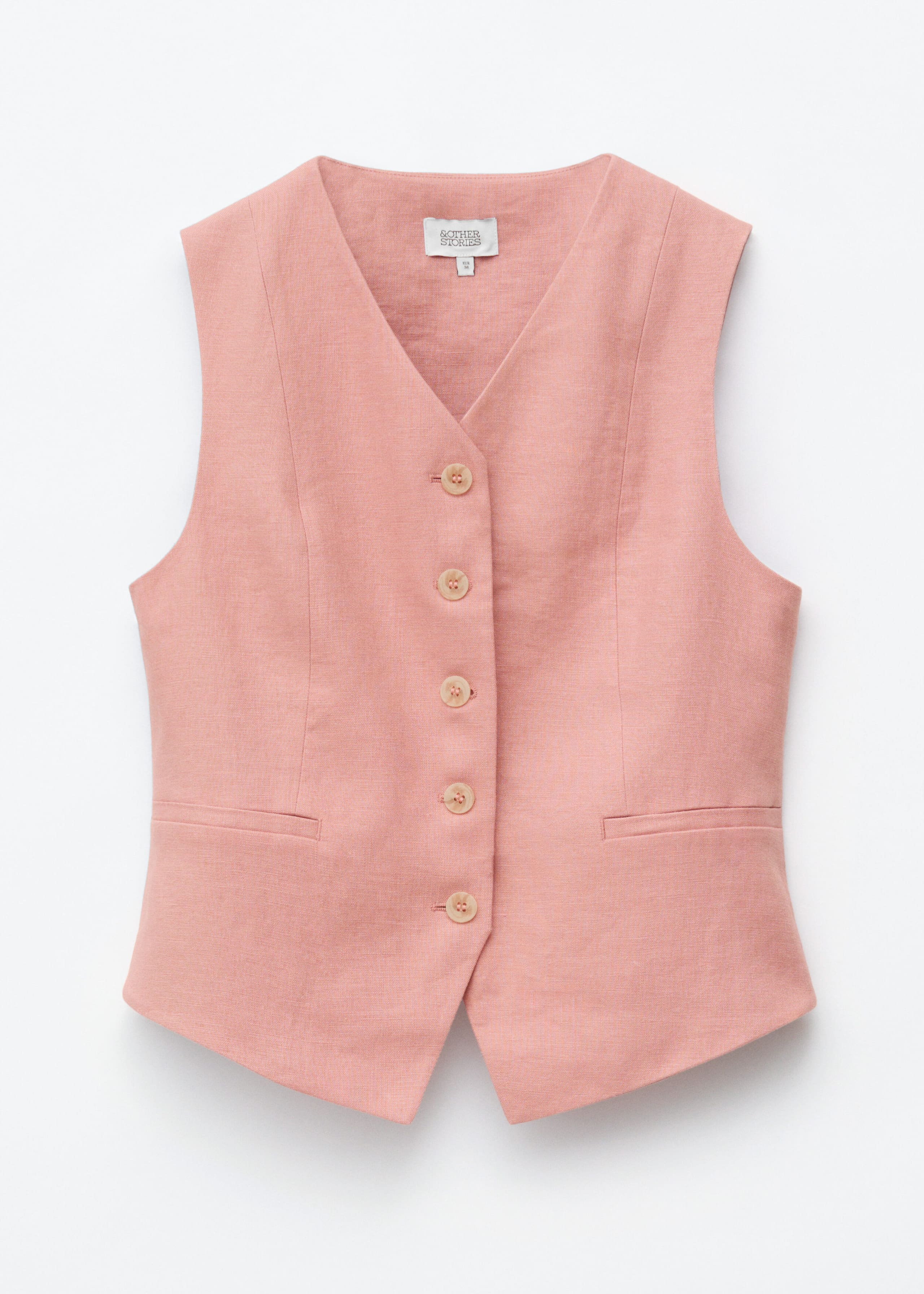 Linen Waistcoat - Dark Brown - Still Life