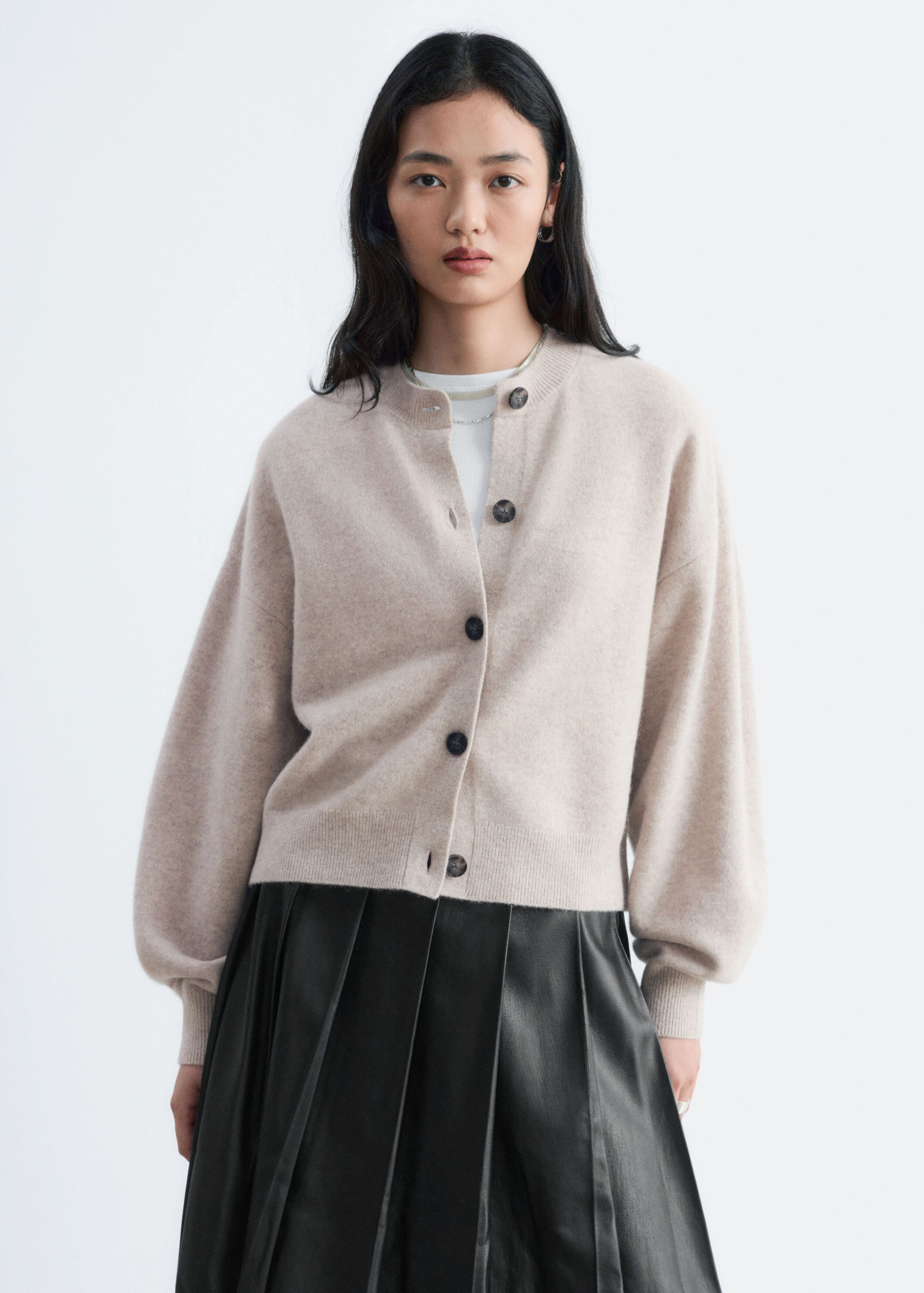 Boiled Merino Cardigan - Mole - Lookbook