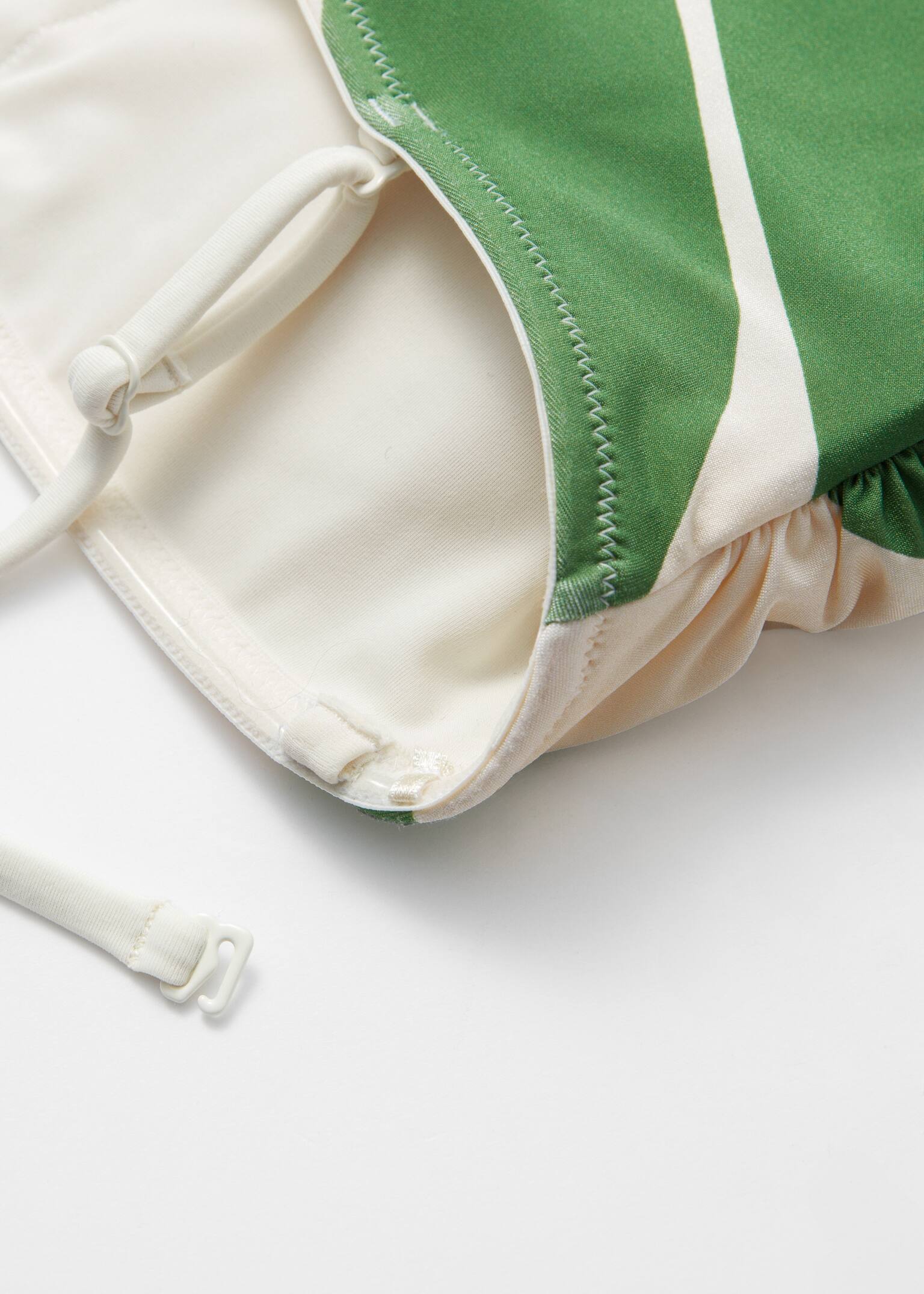 Badpak met smalle bandjes - Groene bladprint - 7