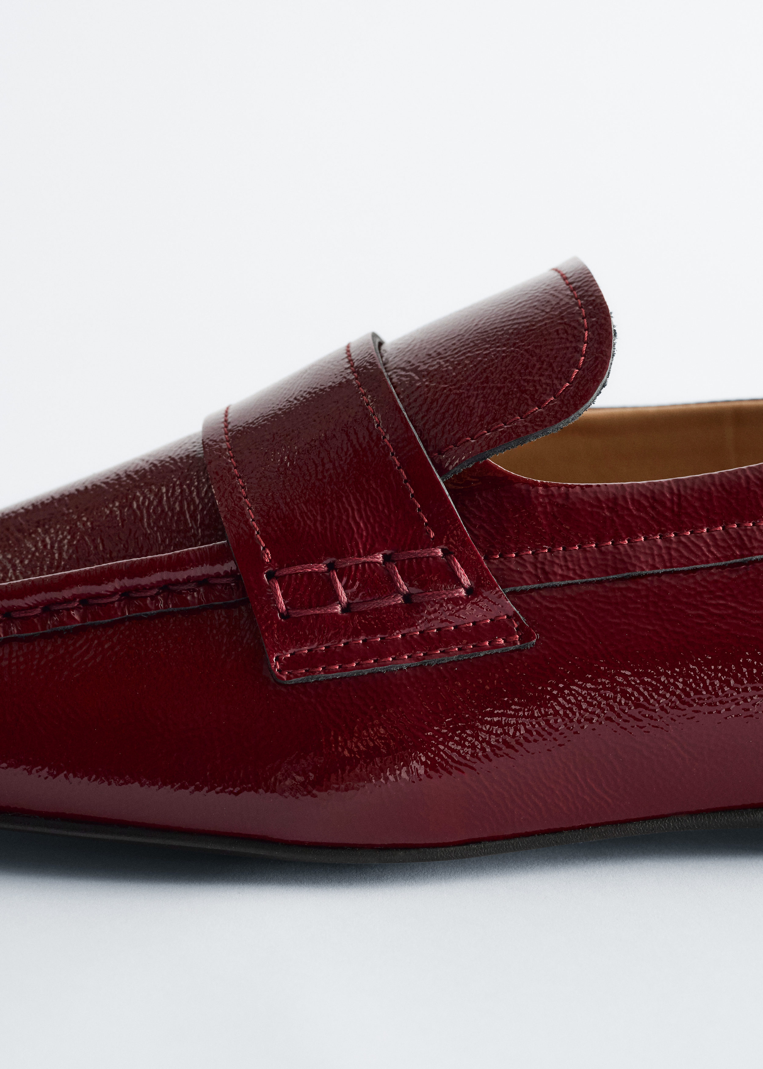 Square-Toe Leather Loafers - Dark Red - & Other Stories NO