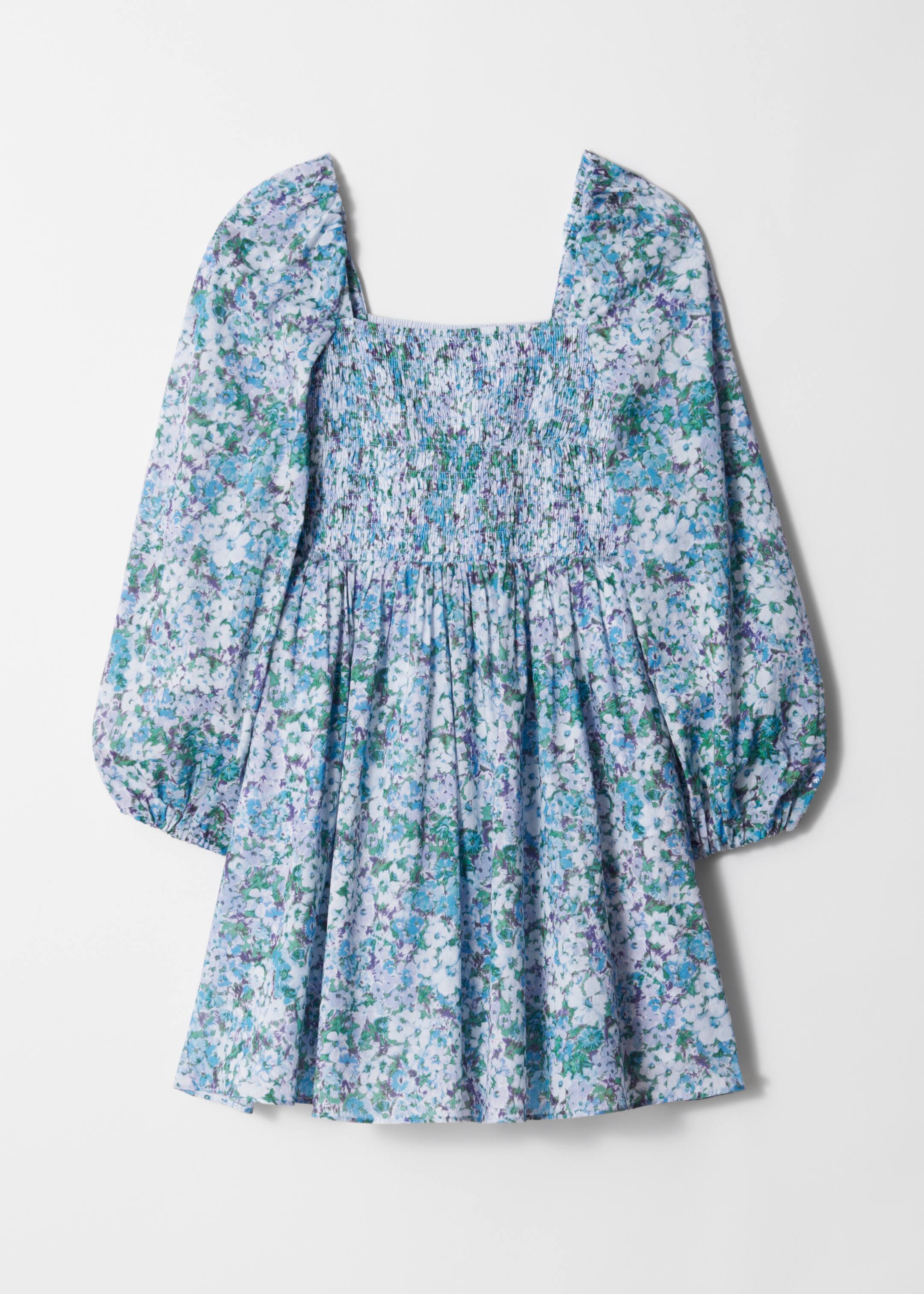 Agrandir l'image: Robe courte babydoll - Motif fleuri bleu - FEMME | H&M FR 5