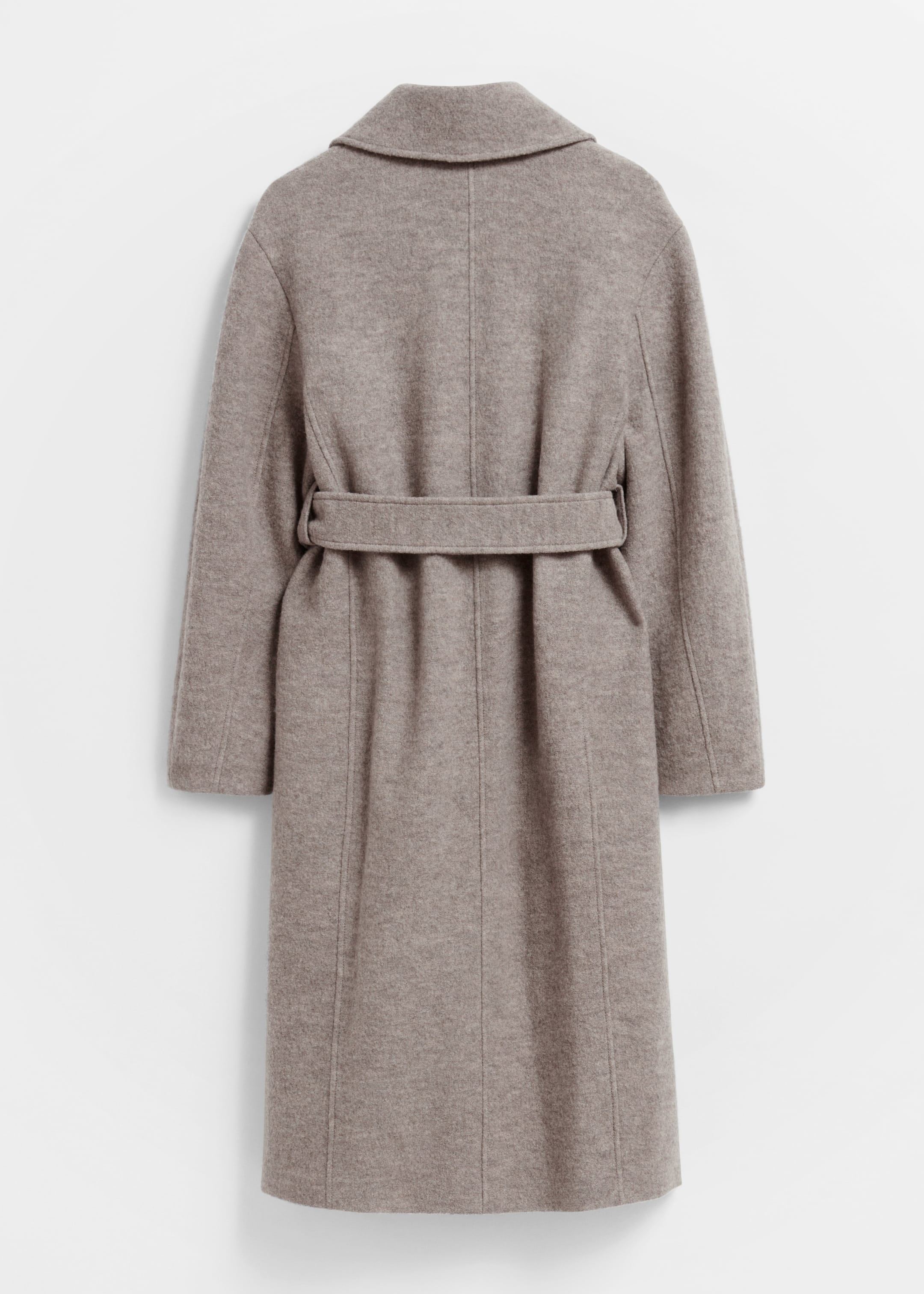 Größeres Bild ansehen: Weit geschnittener Wollmantel mit Gürtel - Beige - Ladies | H&M DE 1