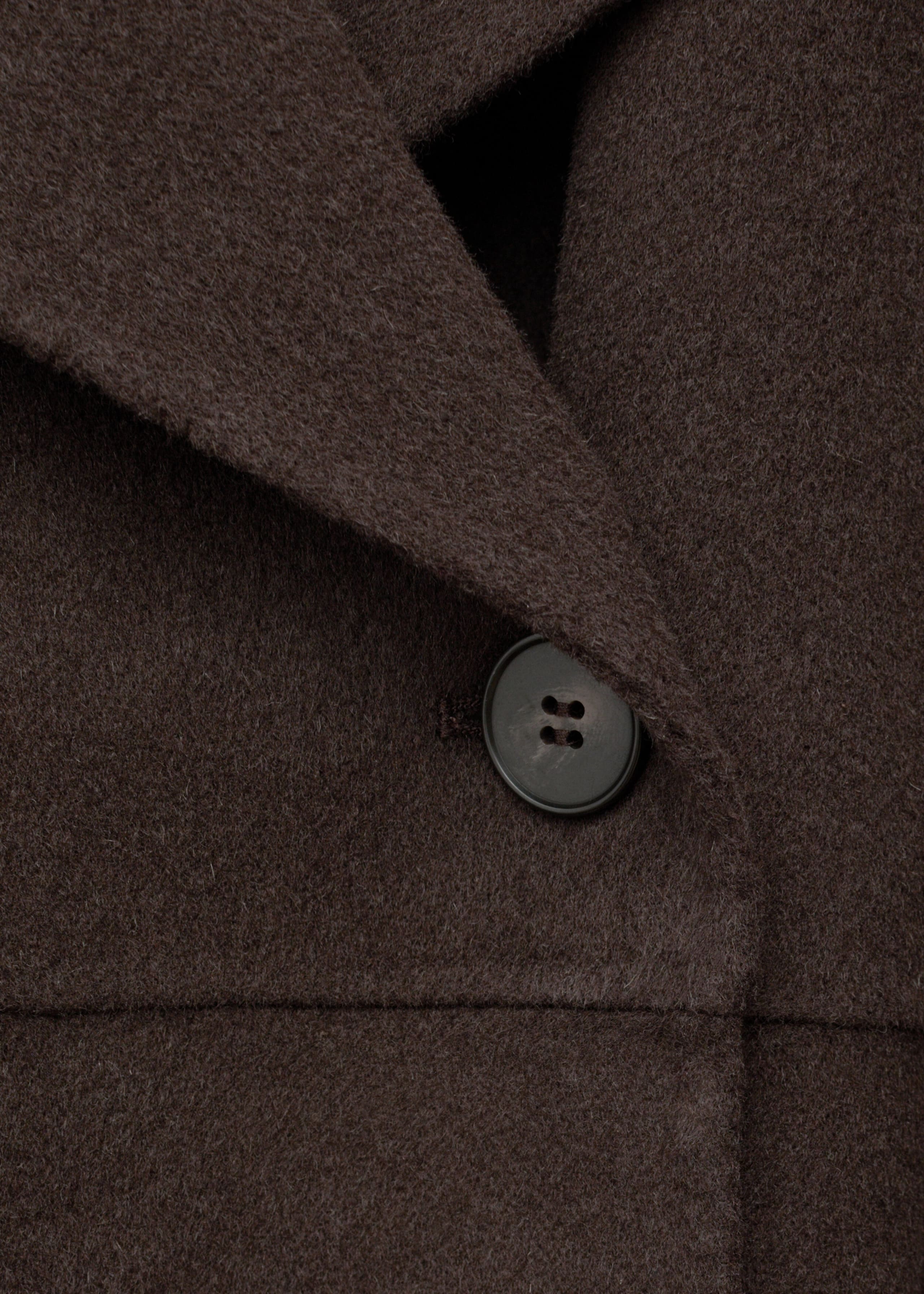 Oversized Wool Coat - Dark Brown - Lookbook