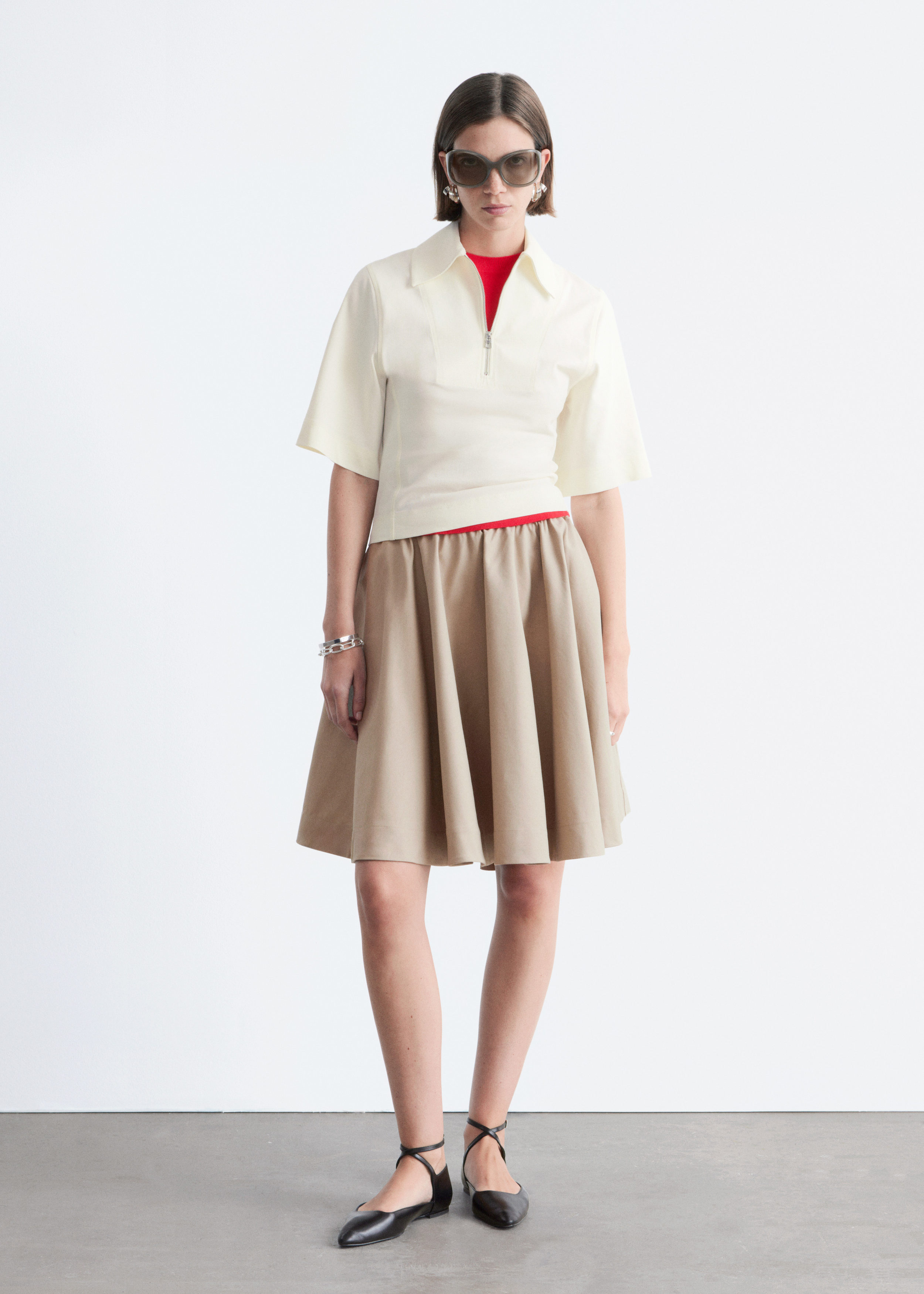 Half-Zip Polo Top