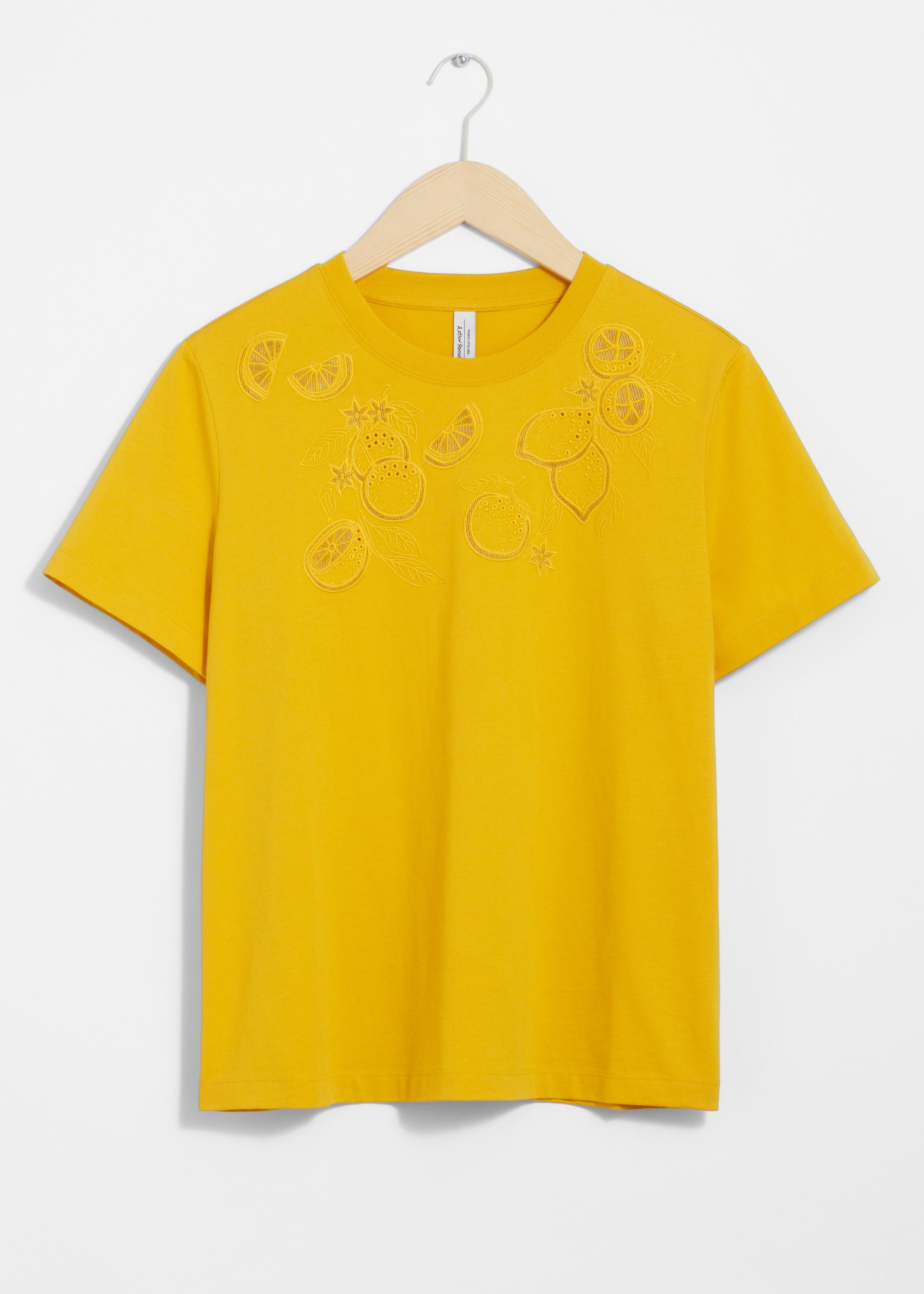 Grotere afbeelding bekijken: T-shirt met citroenborduursel - Geel - DAMES | H&M NL 1