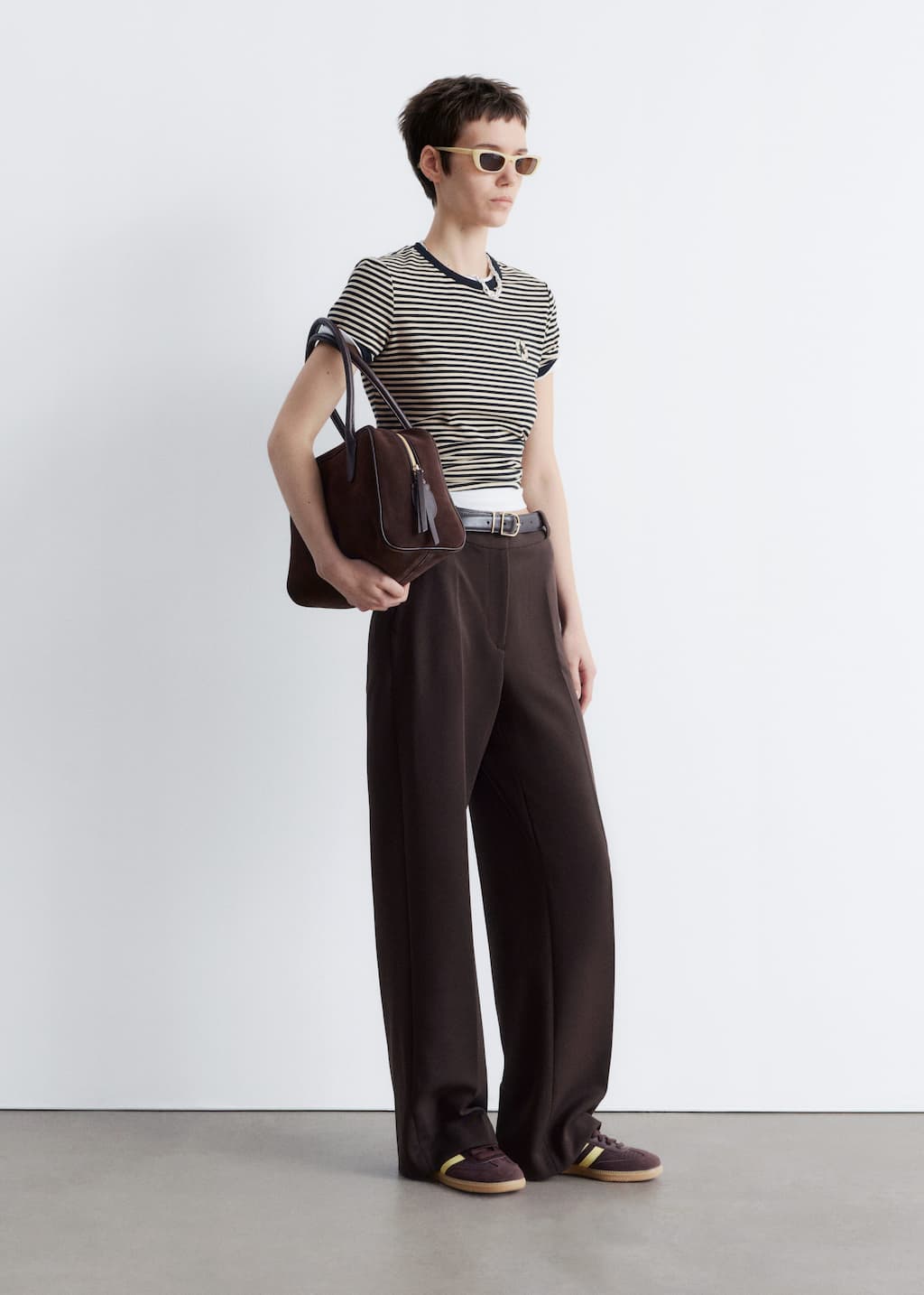 Image of Wide Press-Crease Trousers