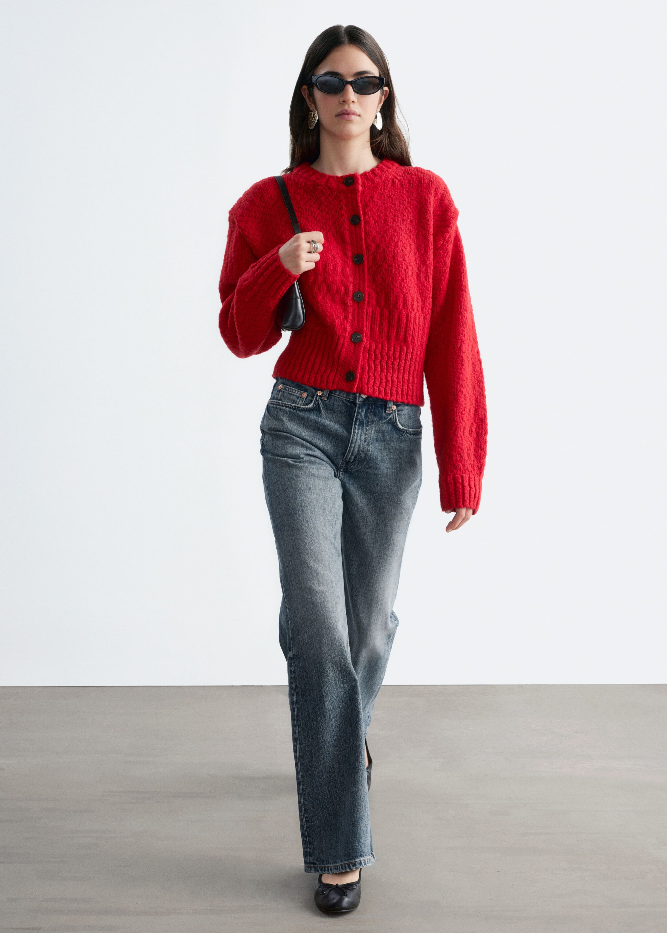 Mid-Waist Bootcut Jeans - Retro Blue - Lookbook
