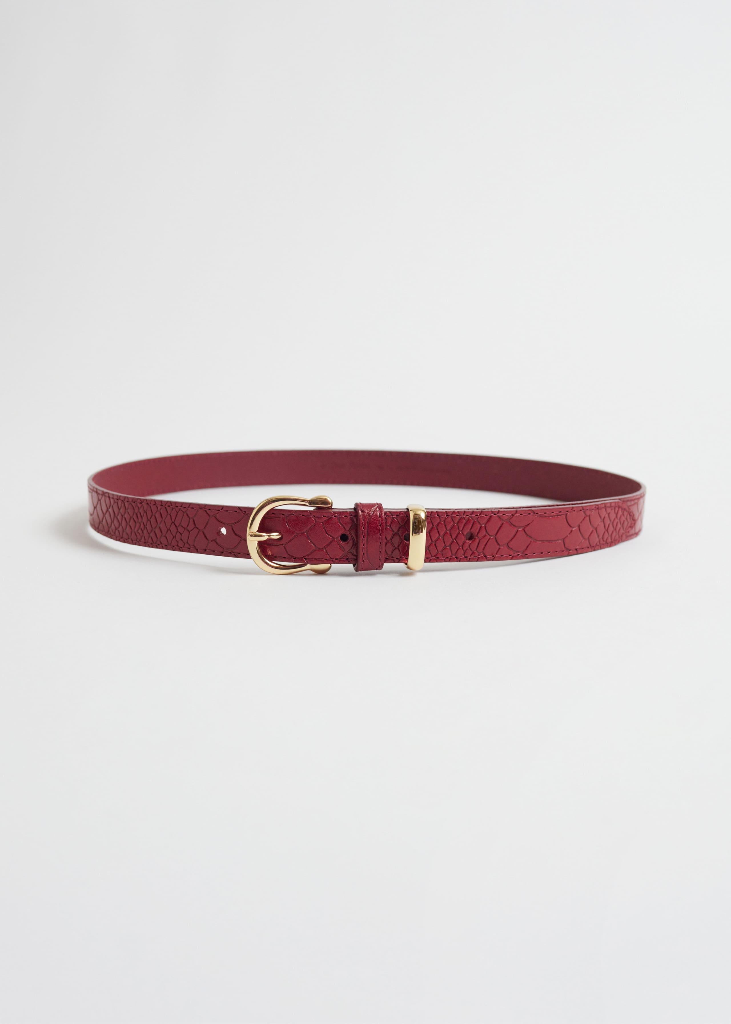 Leather Belt - Burgundy - Still Life