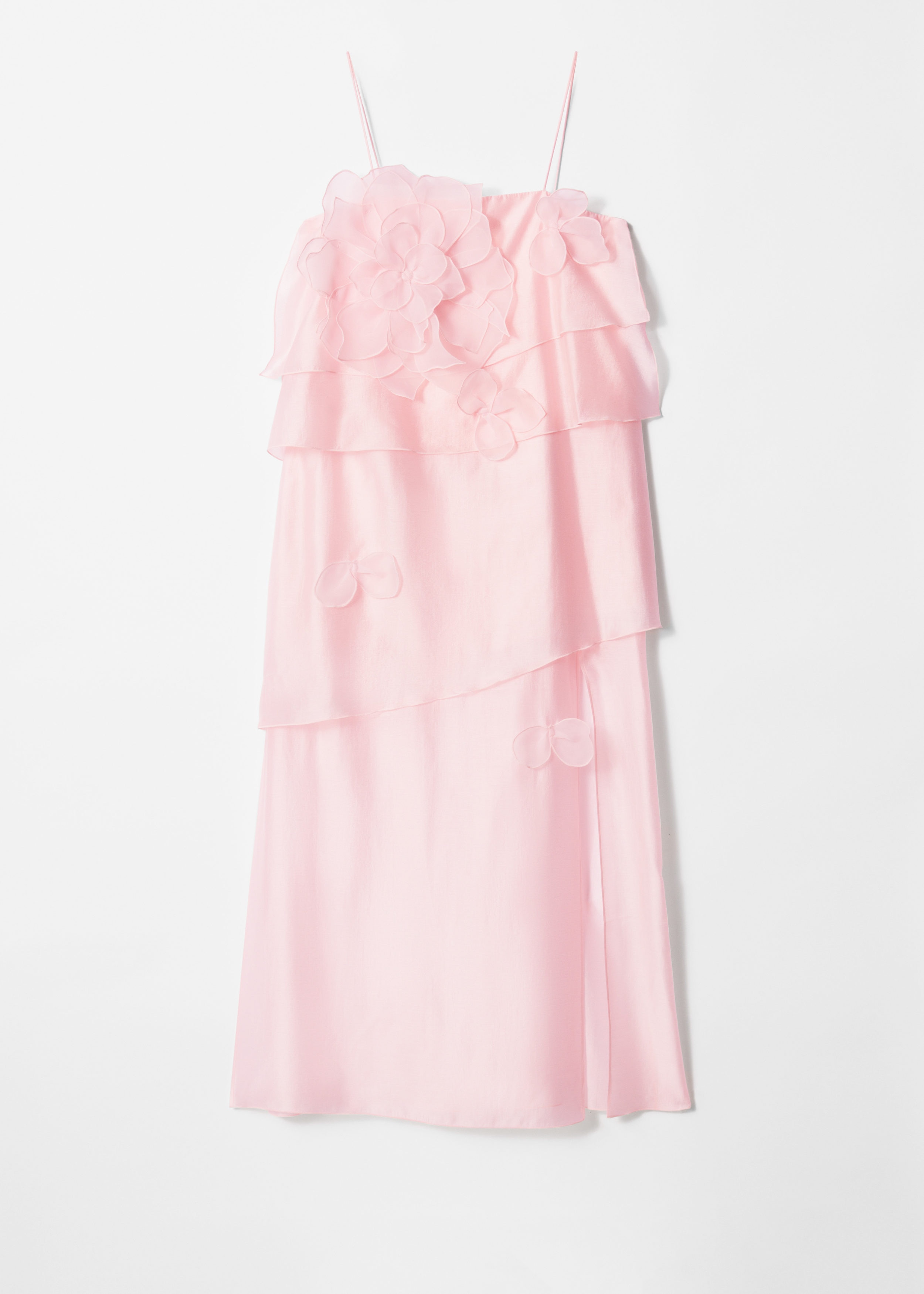 Floral-Appliqué Maxi Dress - Light Pink - & Other Stories AD