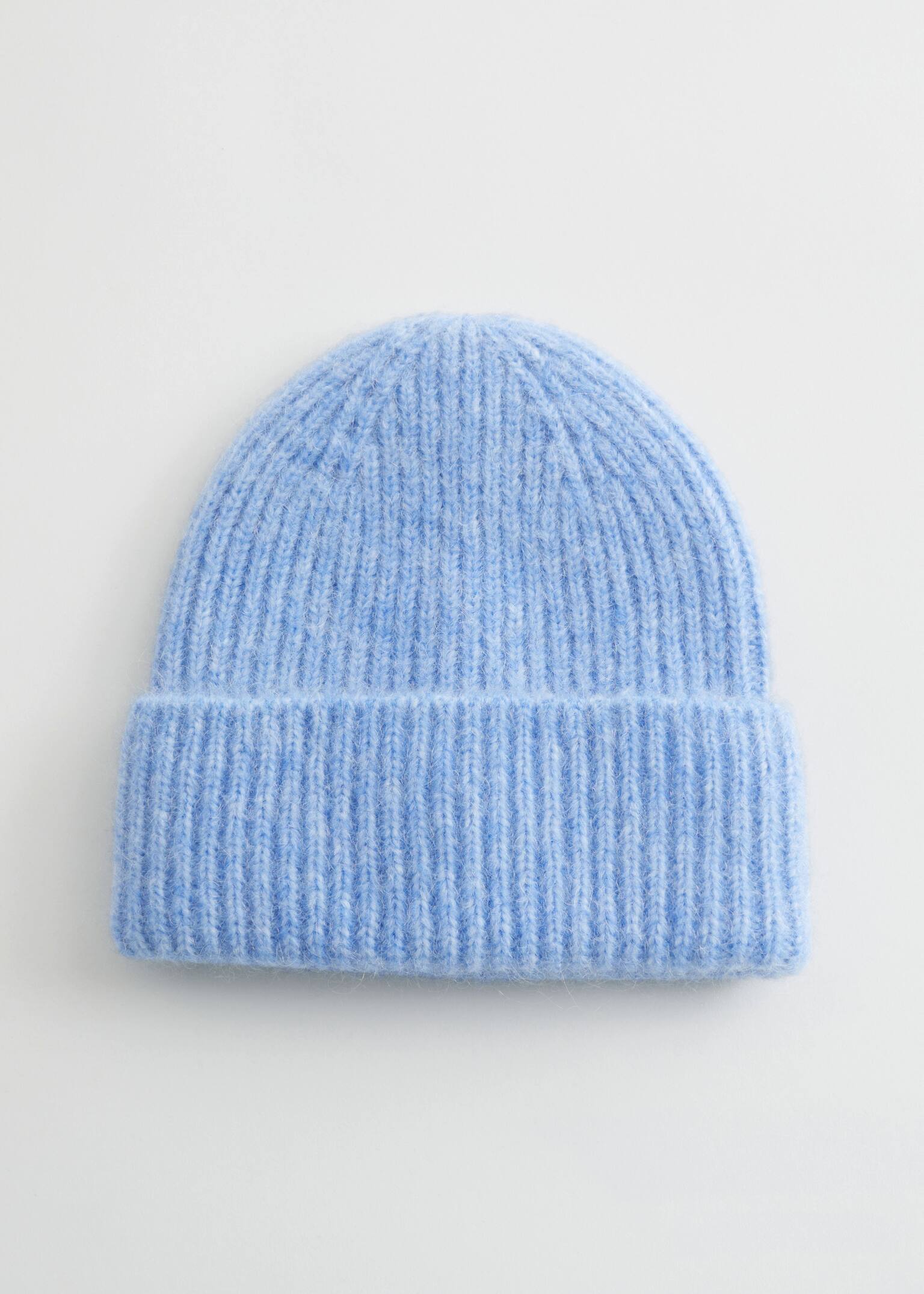 Wollen beanie - Lichtblauw/Beige/Bordeauxrood/blauw gestreept/Grijs gemêleerd/Citroen/Rood/Vaalblauw/Zwart