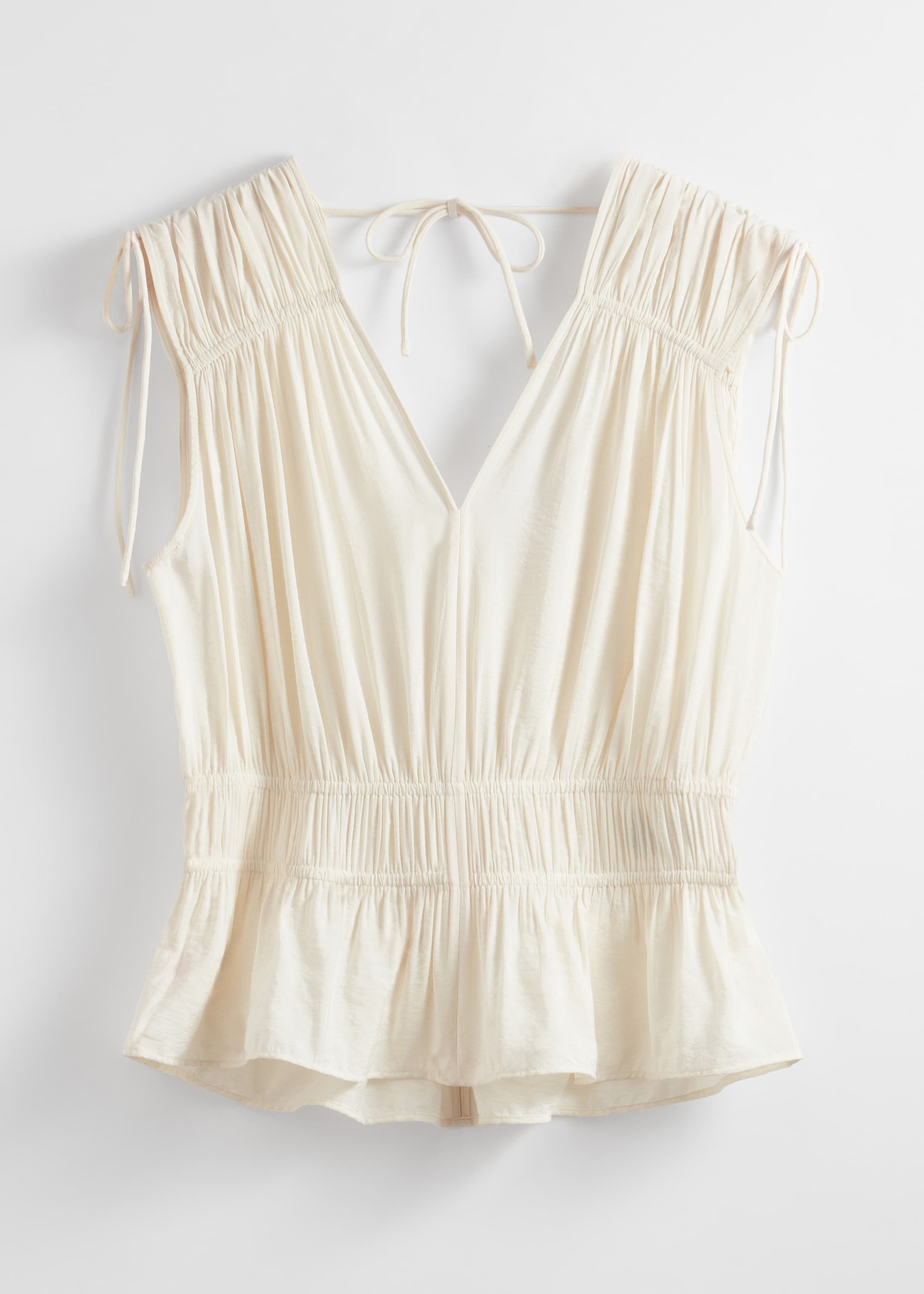 Größeres Bild ansehen: Oberteil mit Raffungen - Weiß - Ladies | H&M DE 6