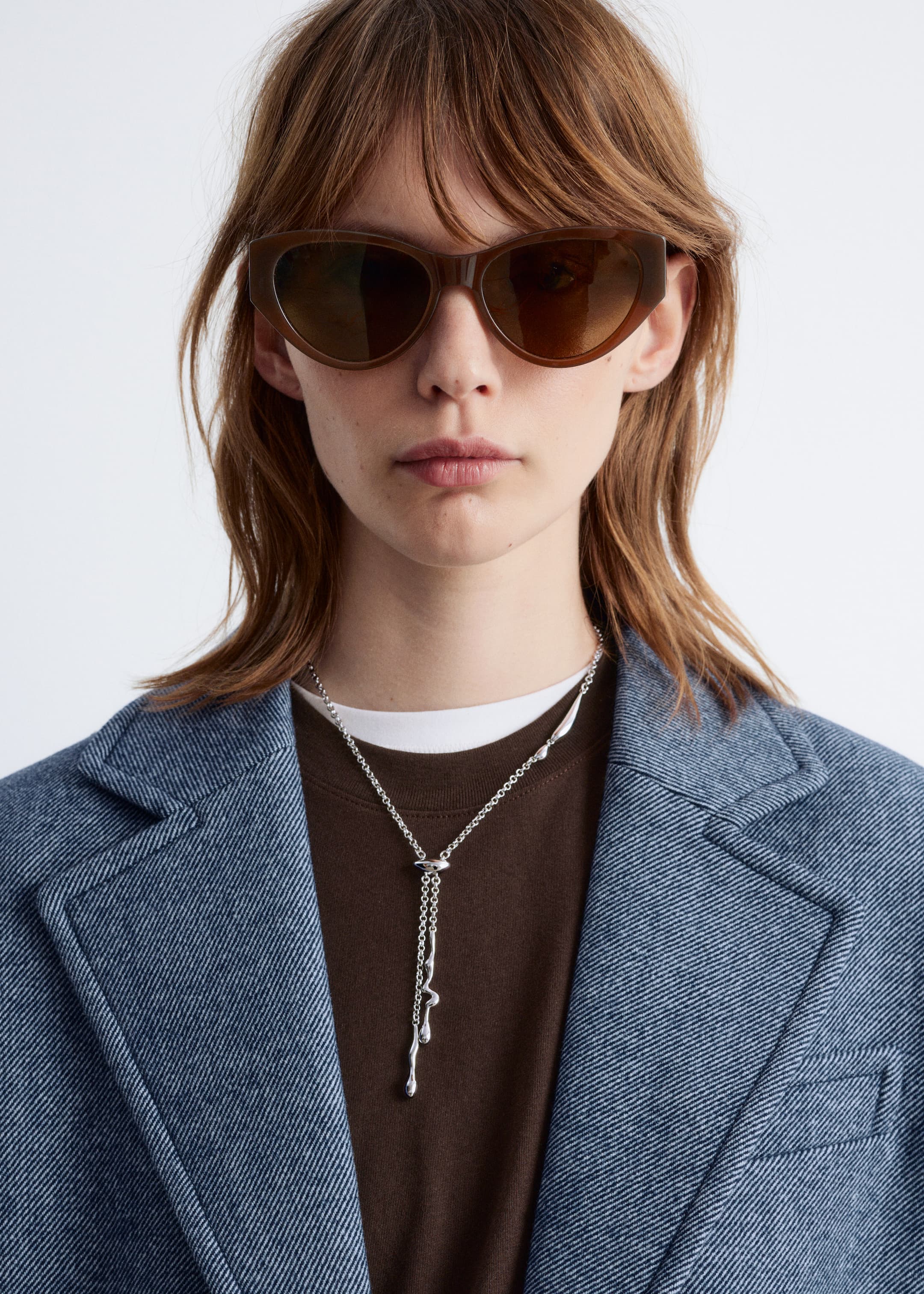 Agrandir l'image: Collier style lasso à perles fantaisie - Argenté - FEMME | H&M FR 1