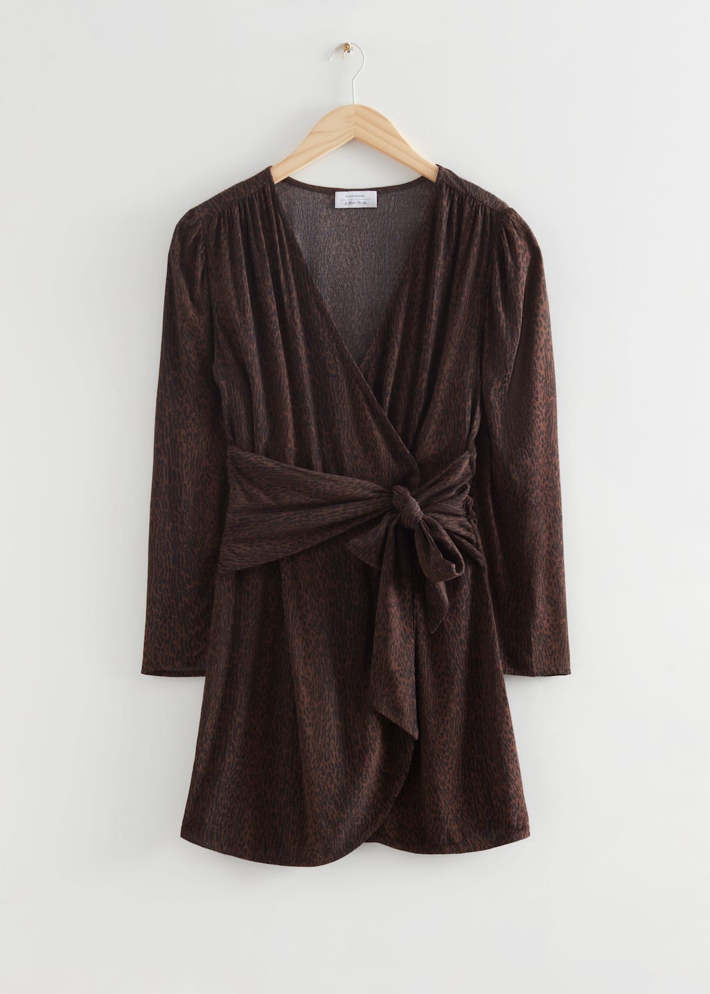 Puff Sleeve Mini Dress - Brown Printed - Still Life