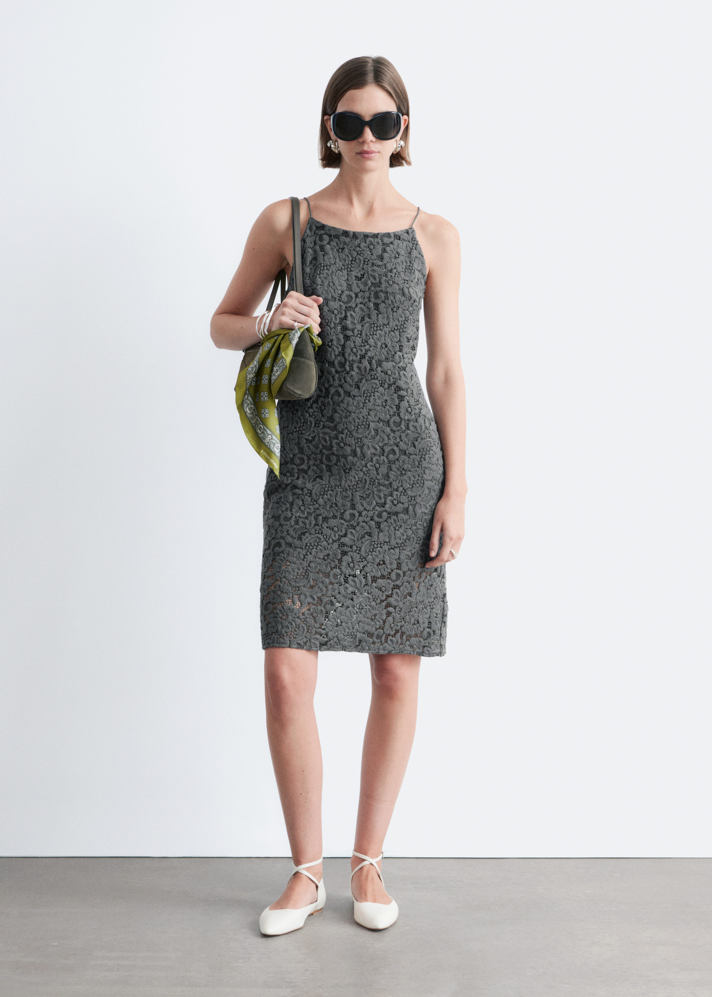 Cos LACE-PANELLED SILK SLIP DRESS | King's Cross