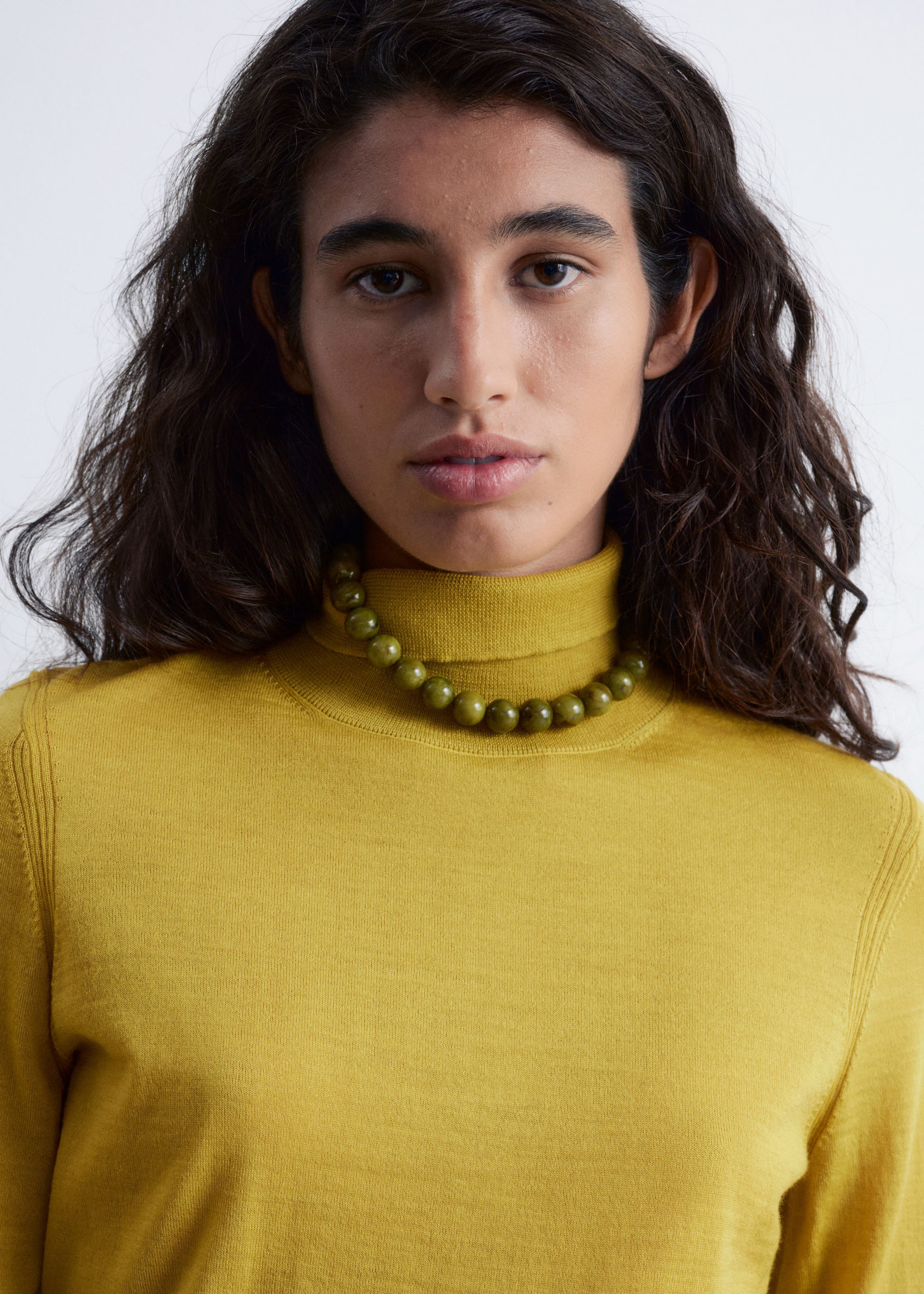 Image of Rollkragenpullover aus fein gestrickter Wolle