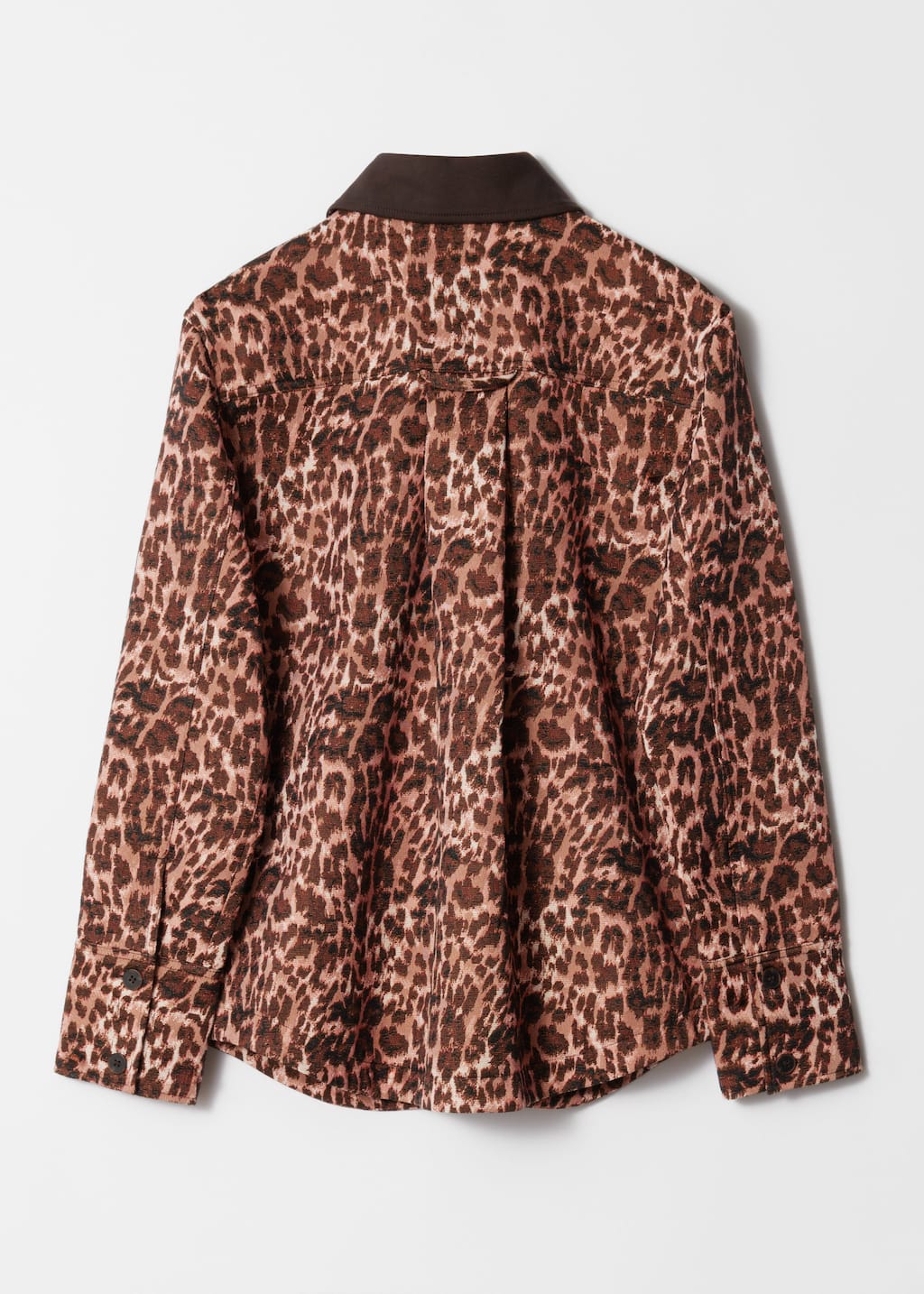 Contrast Collar Jacquard Jacket - Leo print - Still Life