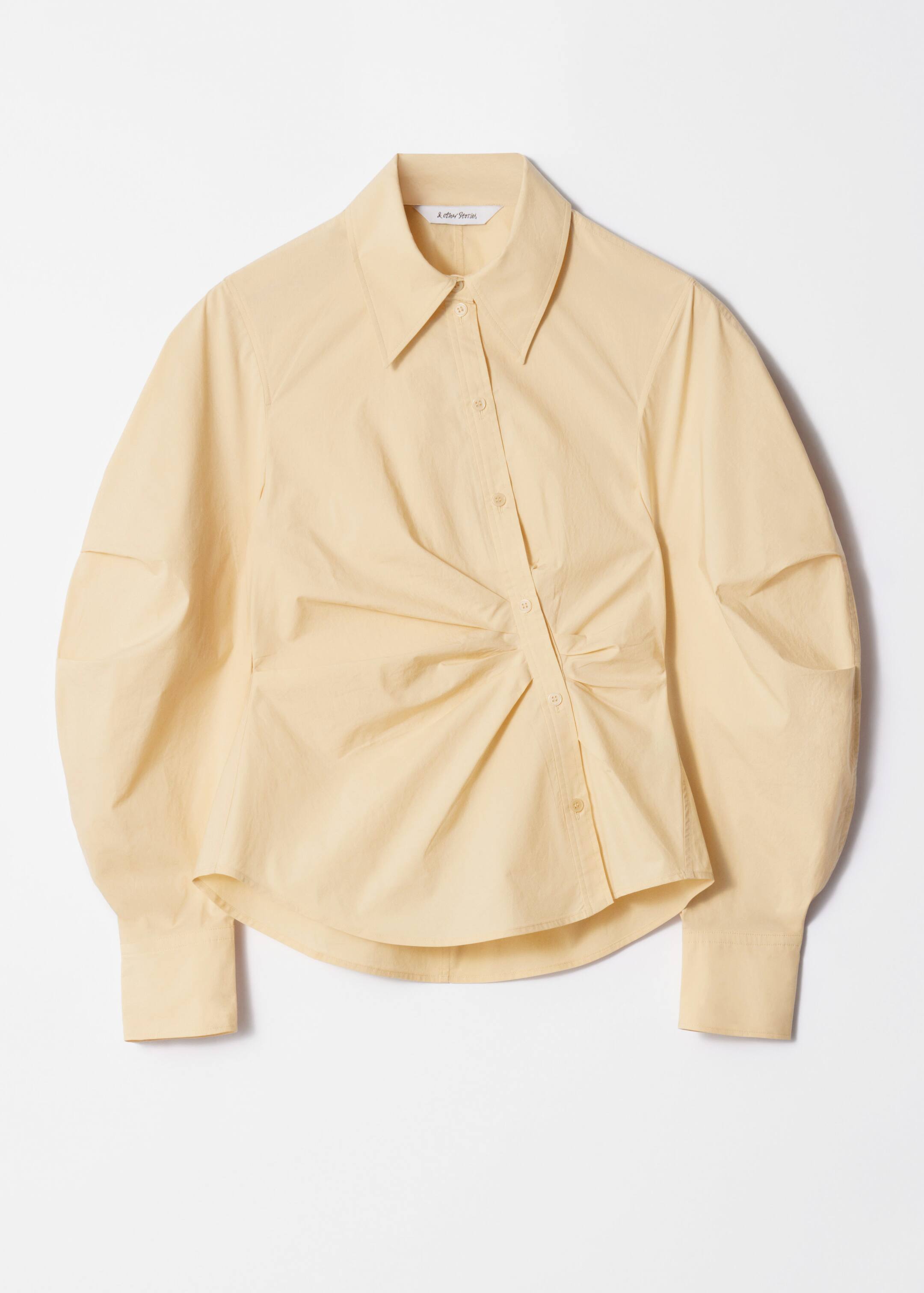 Ingrandisci l'immagine: Asymmetrical Cotton Shirt - Light yellow - DONNA | H&M CH 1