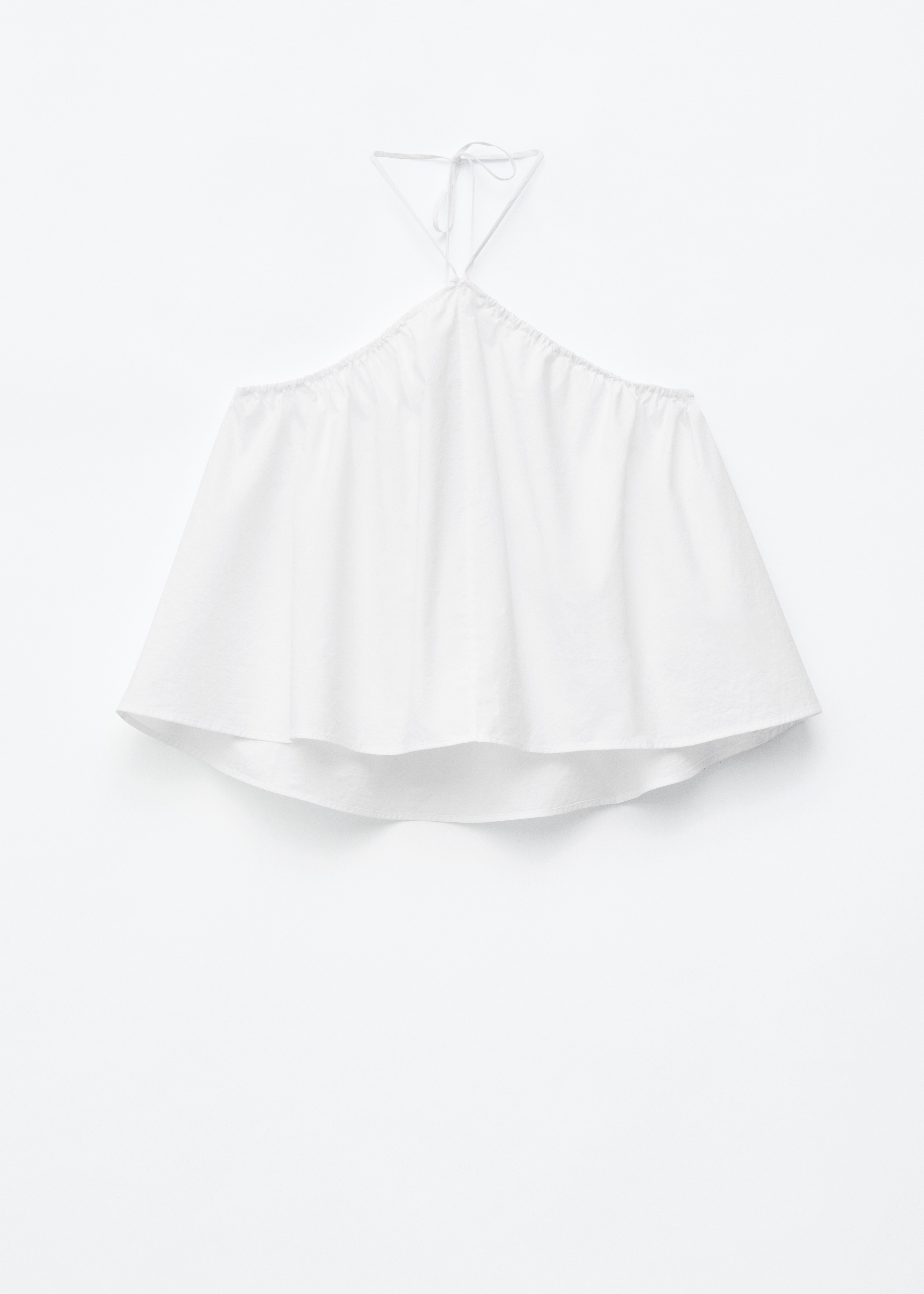 Cotton Halterneck Top - White