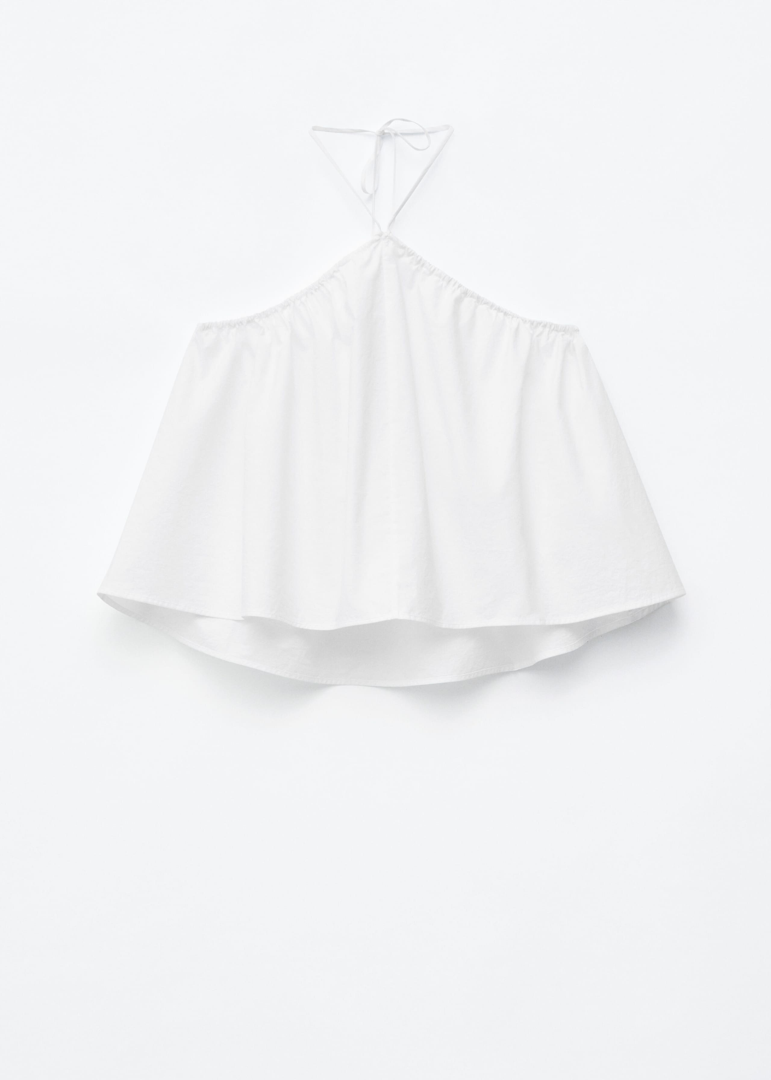 Tie-Neck Halterneck Top - White - Still Life
