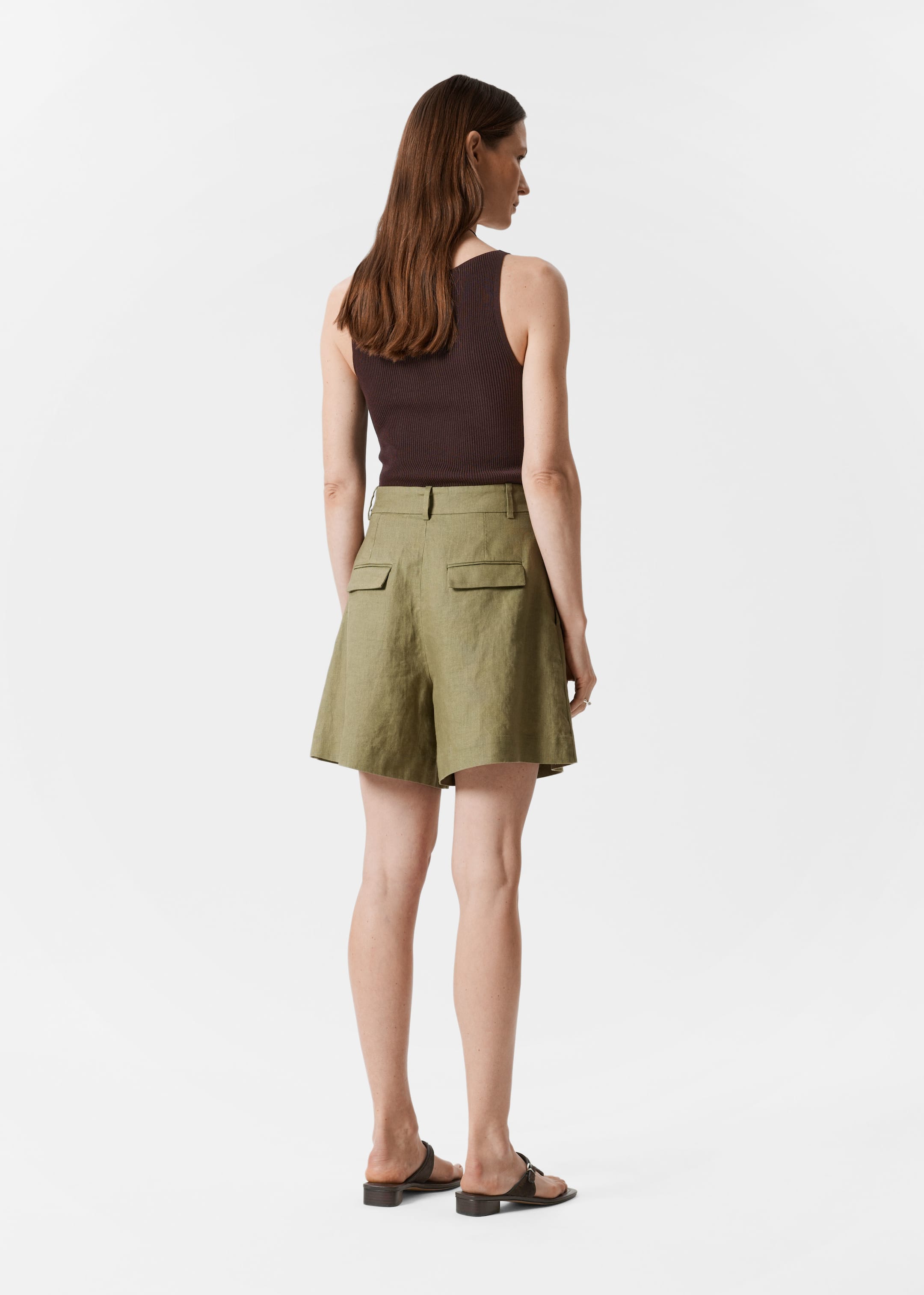 Vis større bilde: Linshorts - Khakigrønn - DAME | H&M NO 4