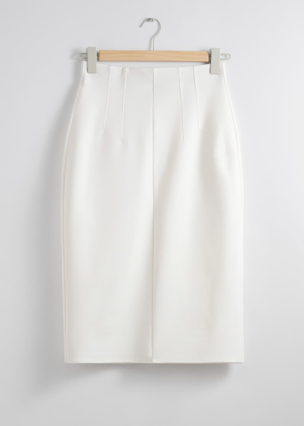 Tailored Pencil Midi Skirt