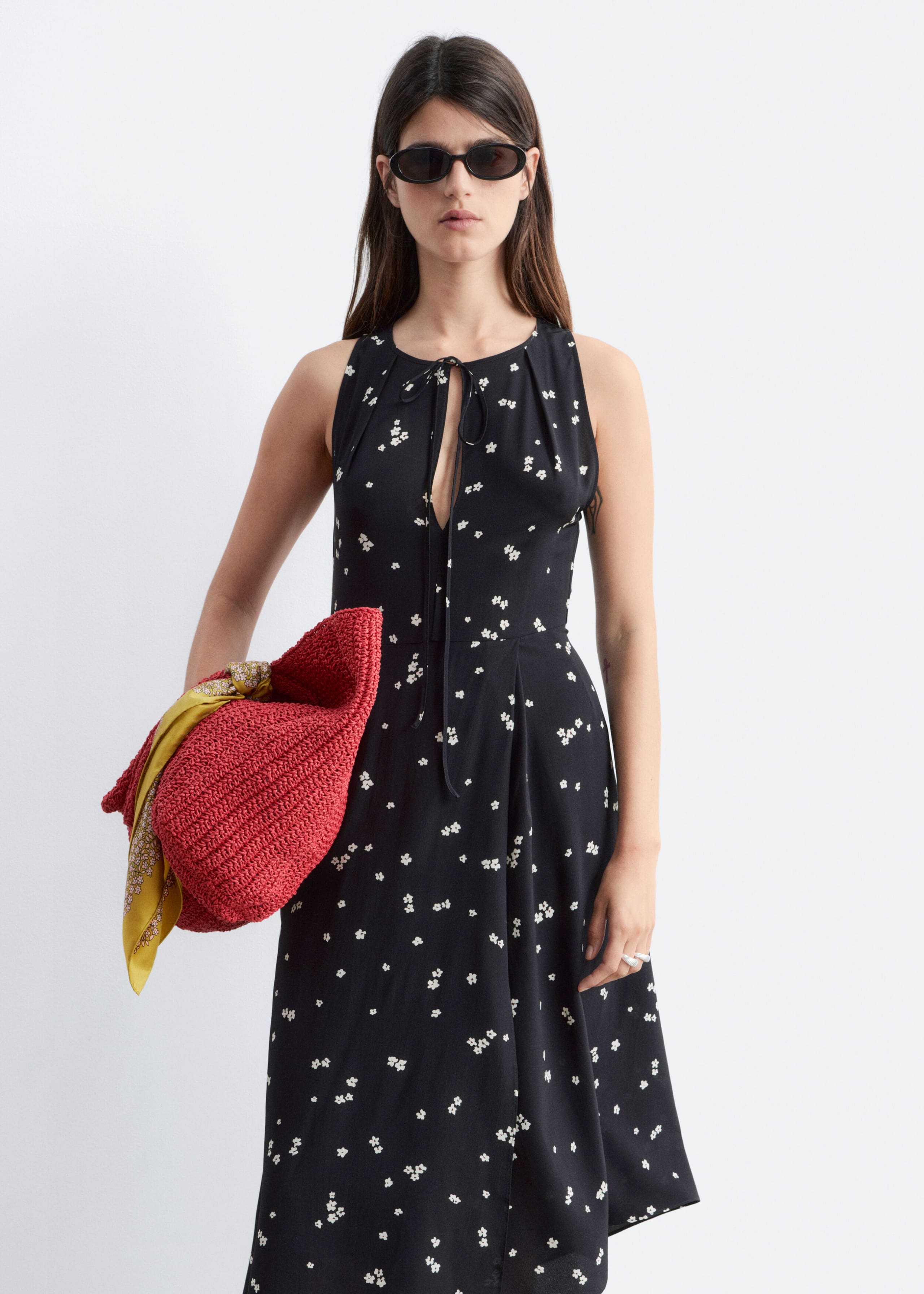 Image of Floral Silk Maxi Dress