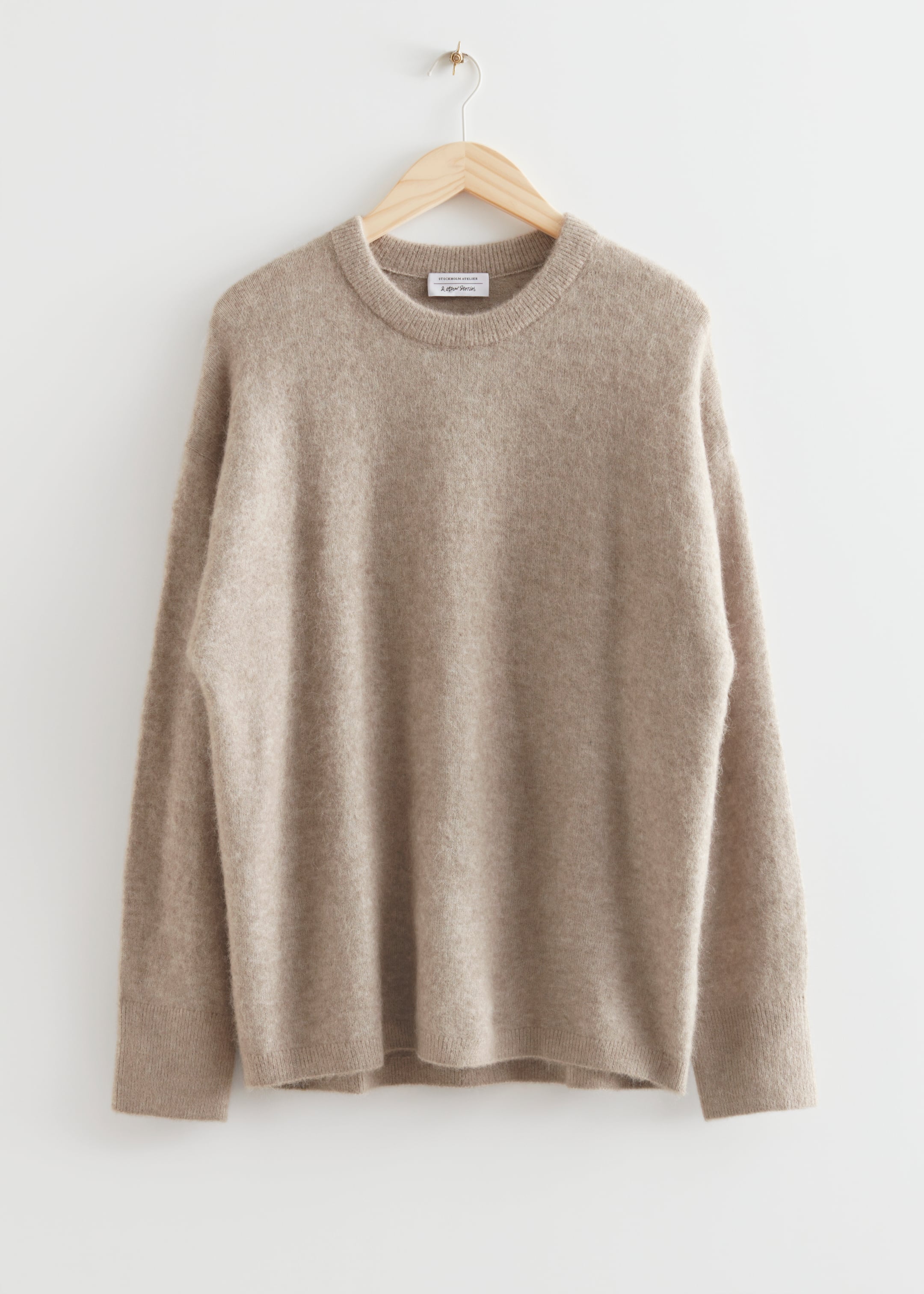 Grotere afbeelding bekijken: Oversized gebreide trui - Taupe - DAMES | H&M NL 1