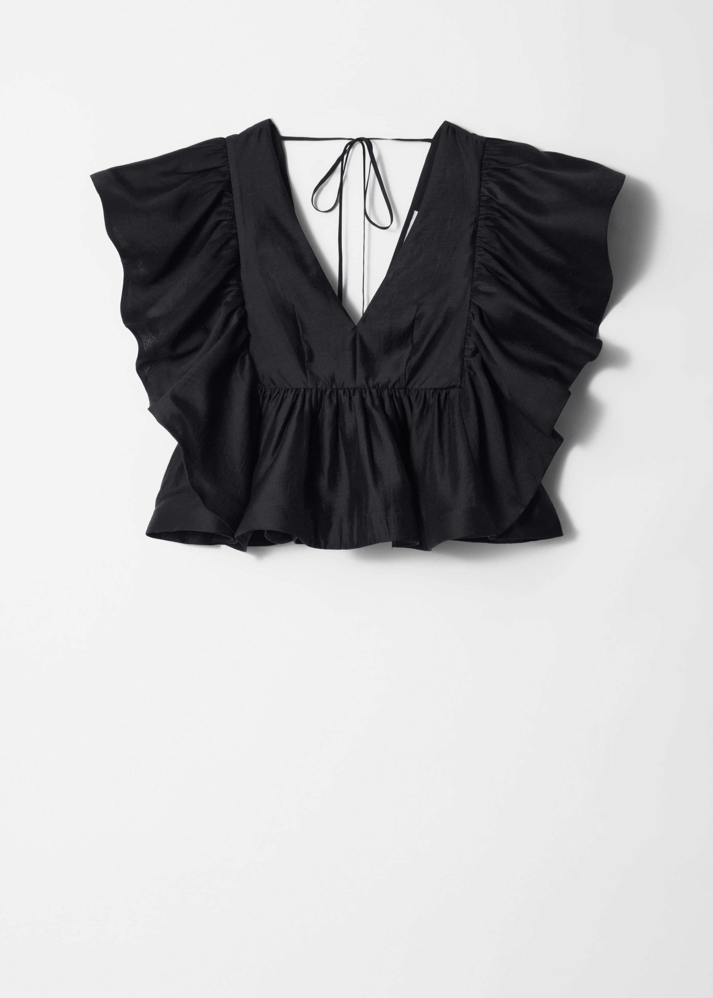 Ruffle V-Neck Blouse