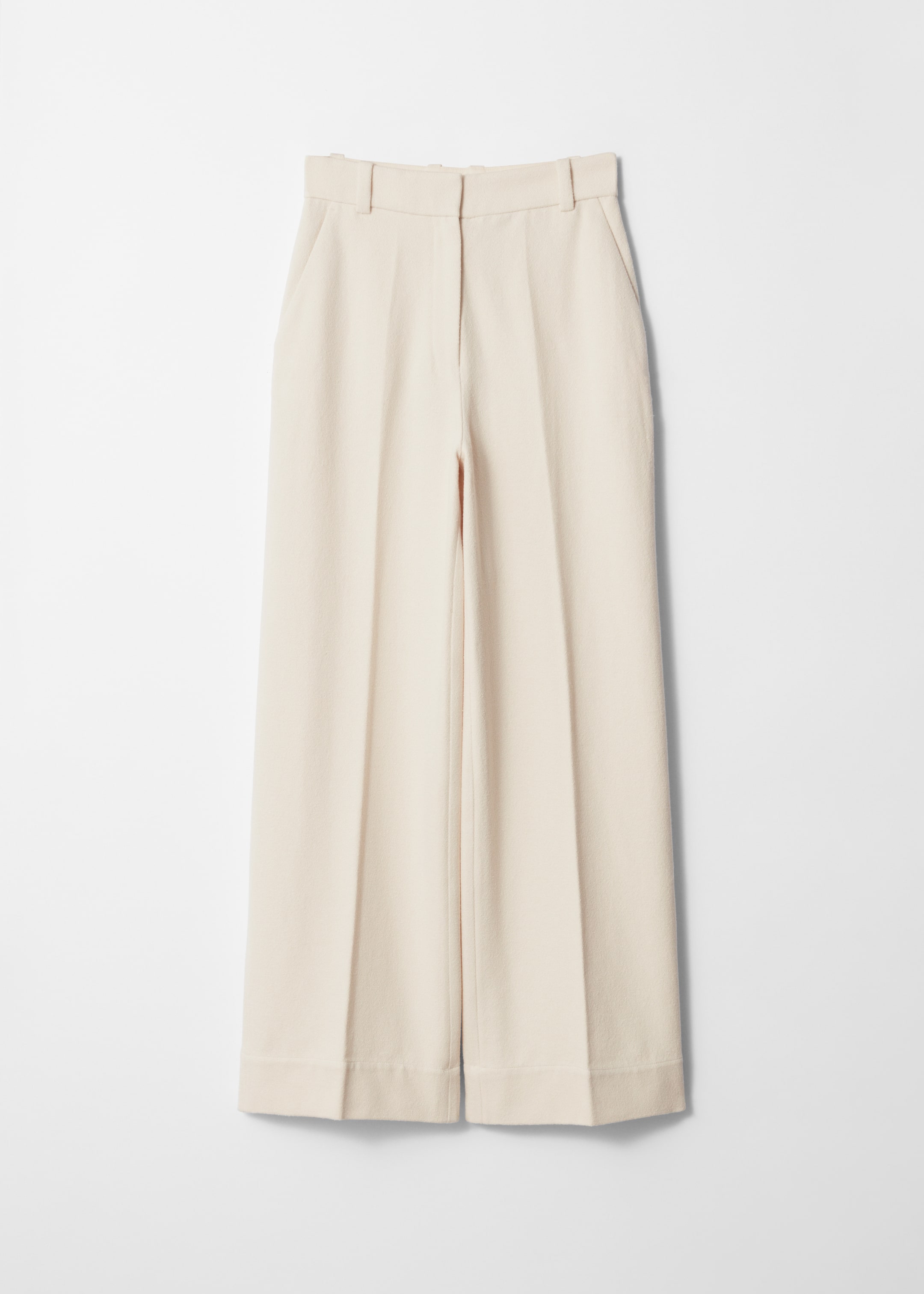 Ingrandisci l'immagine: Wide-Leg Tailored Trousers - Ivory - DONNA | H&M CH 1