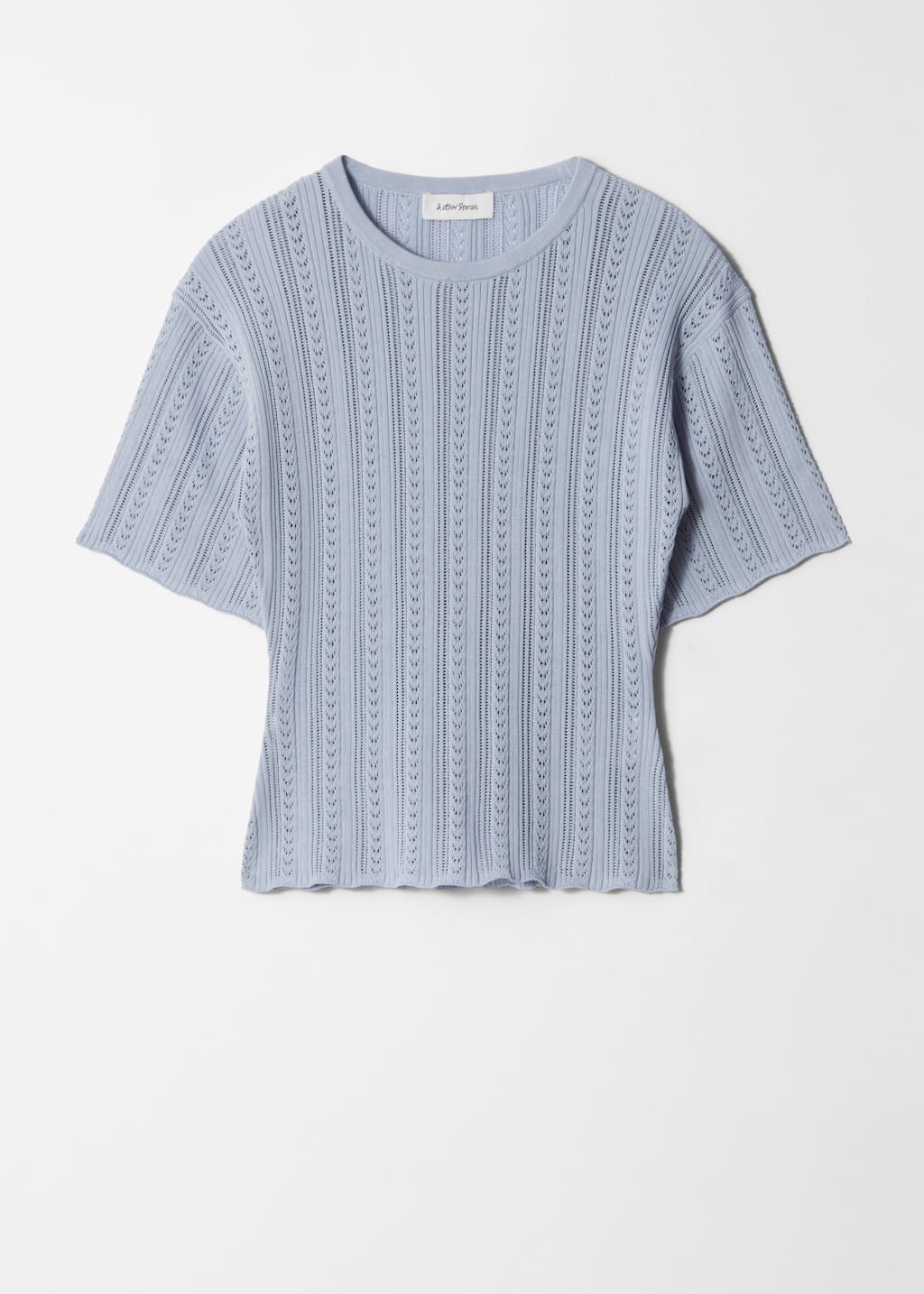 Image of Pointelle Knit T-shirt