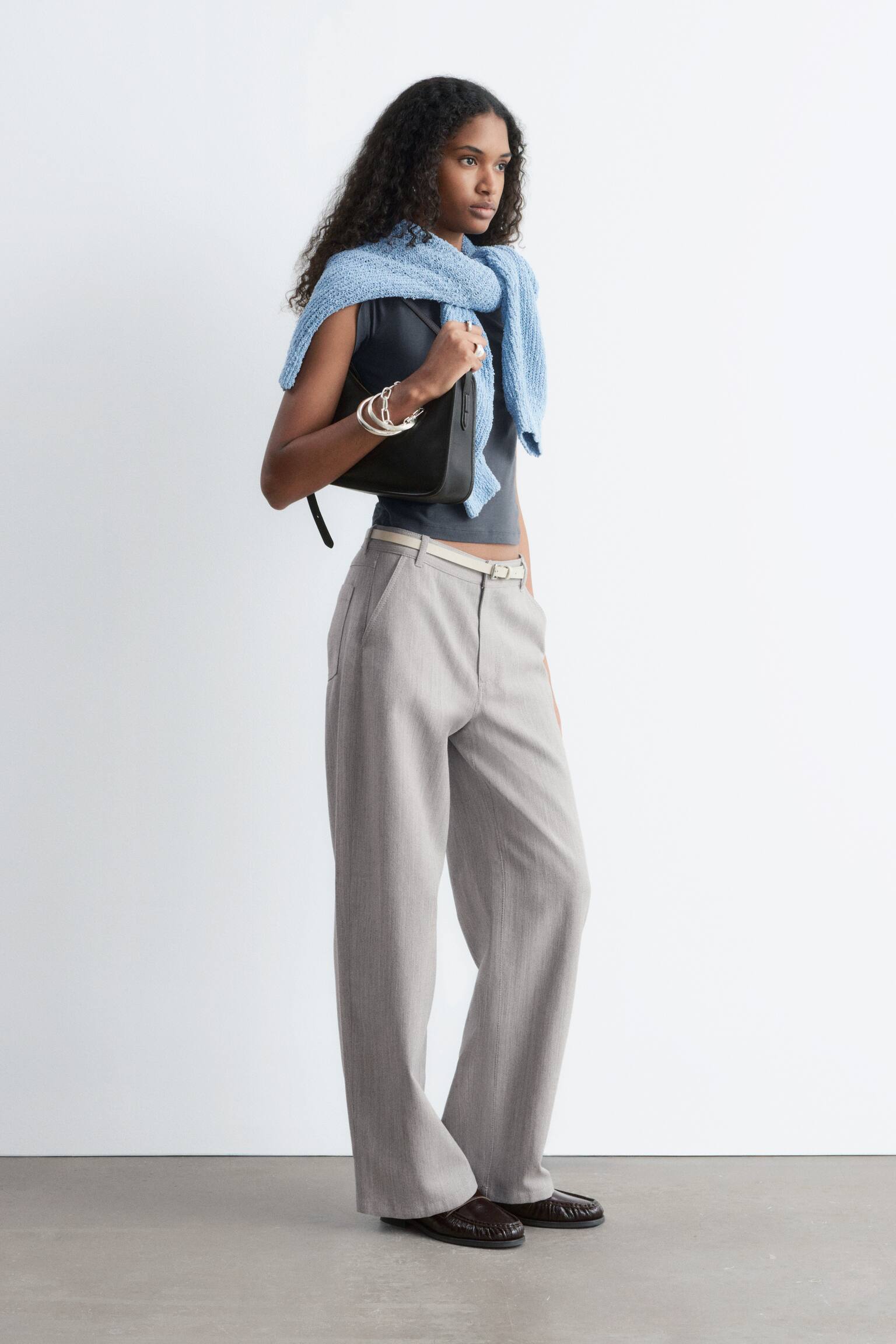 Wide-Leg Wool Trousers - 4