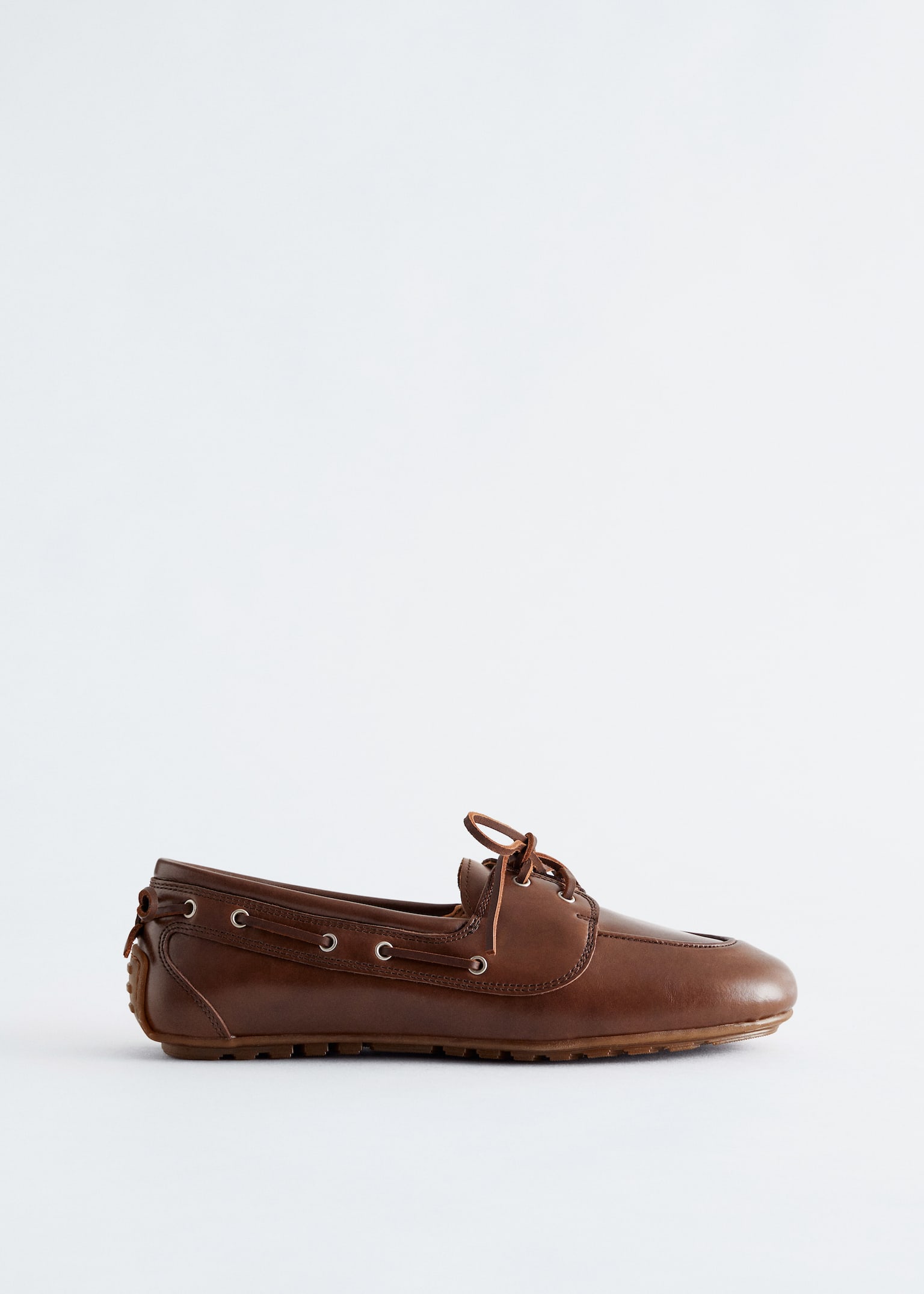 Scarpe da barca in pelle - Marrone/Serpente beige chiaro - 2