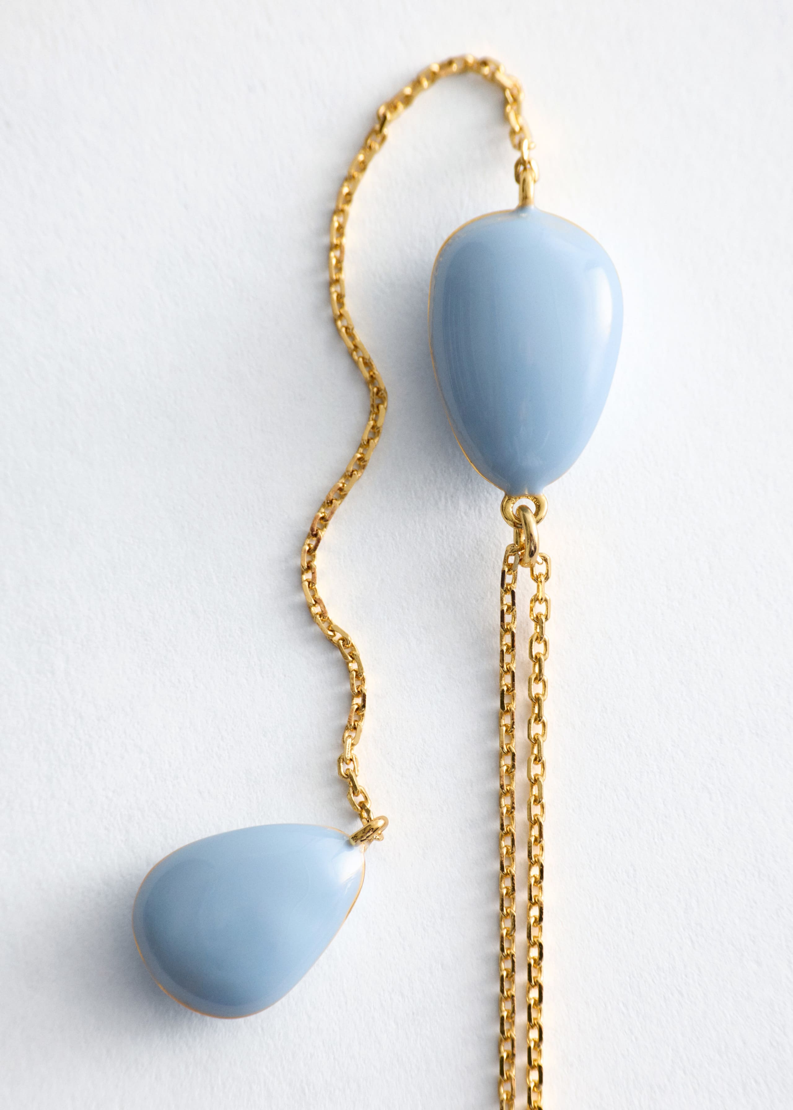 Long Pendant Necklace - Green/Gold - Still Life