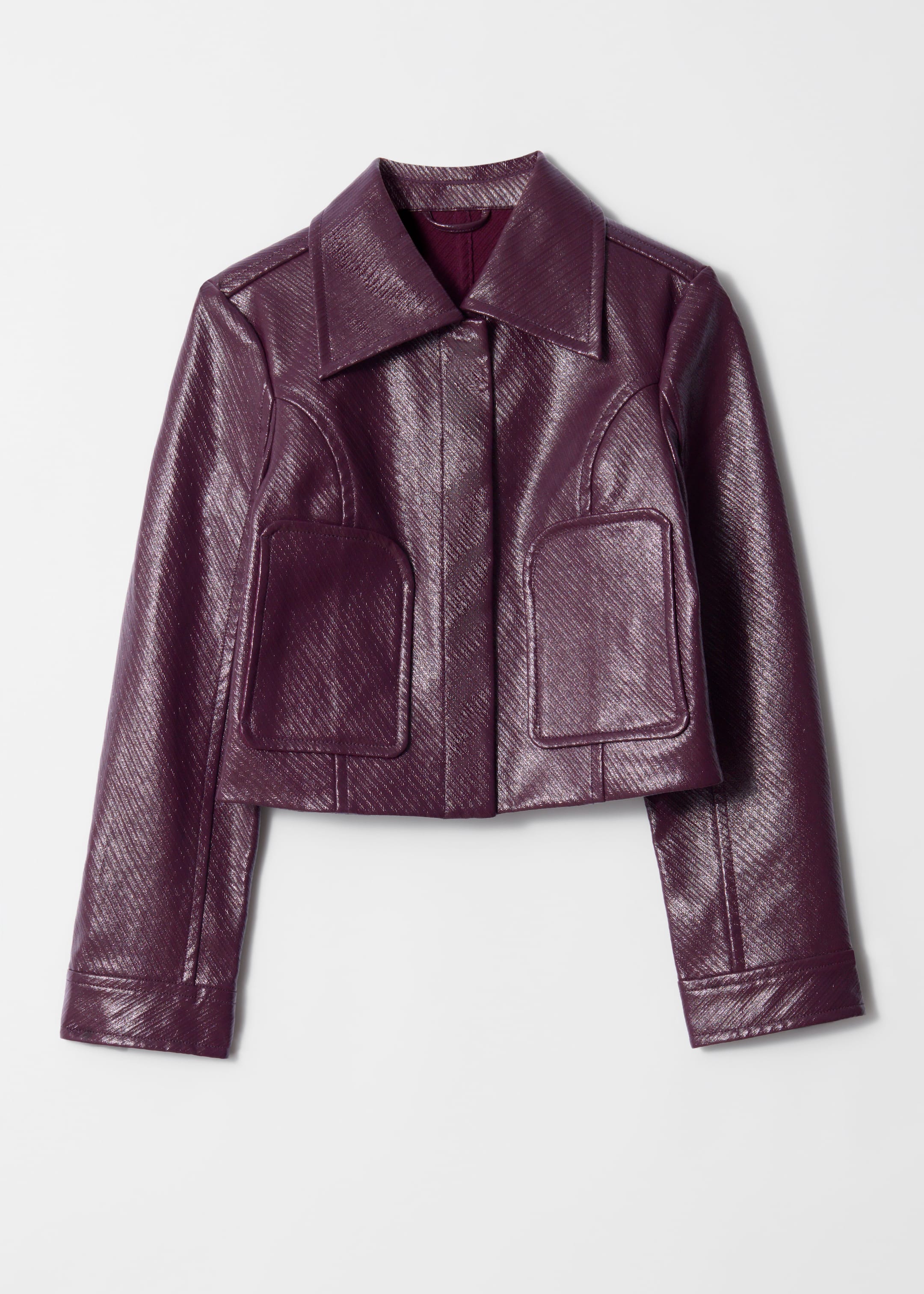 Größeres Bild ansehen: Kurze Jacke mit aufgesetzten Taschen - Pflaume - Ladies | H&M DE 6