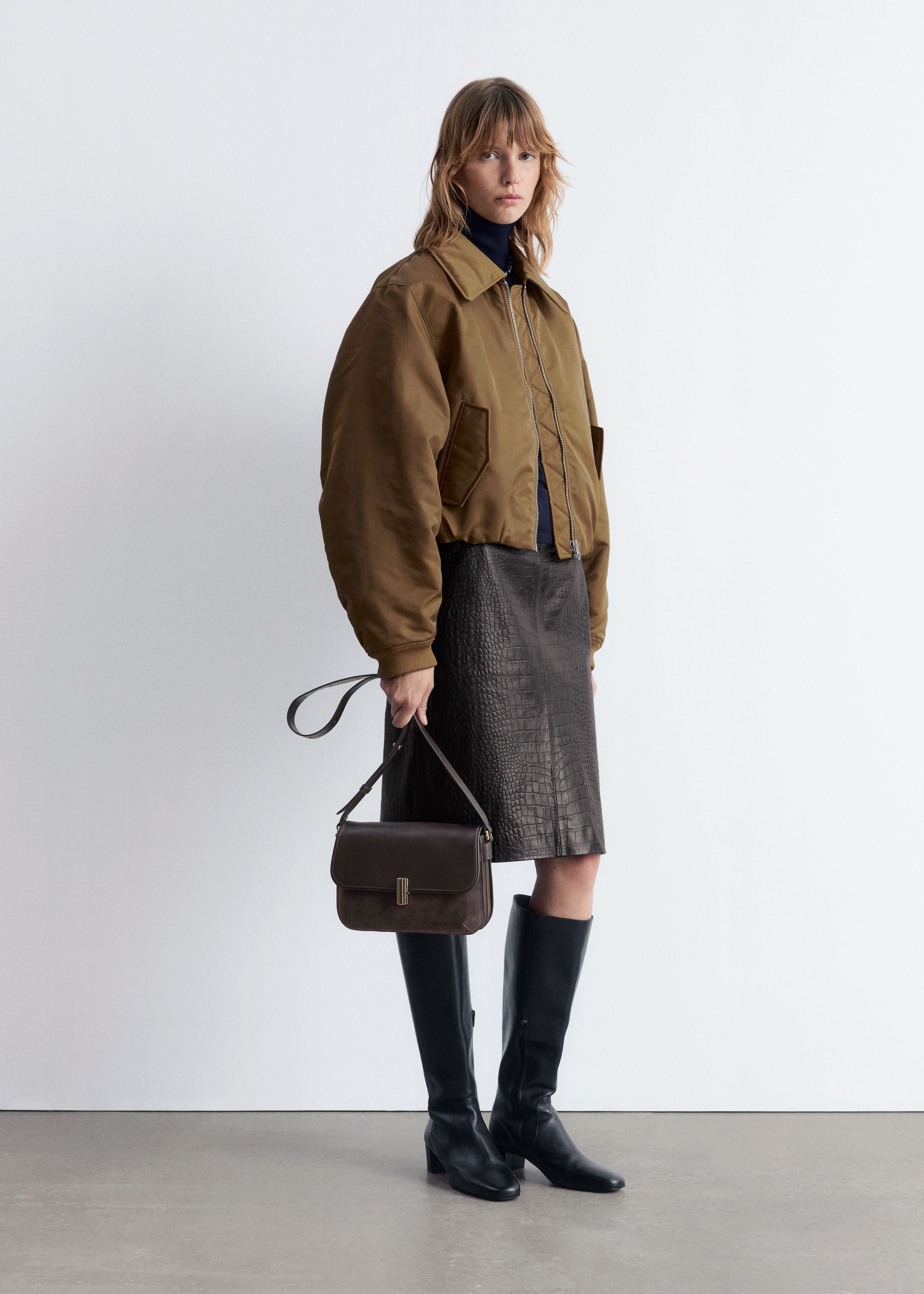 Image of Dual Leather Crossbody Bag