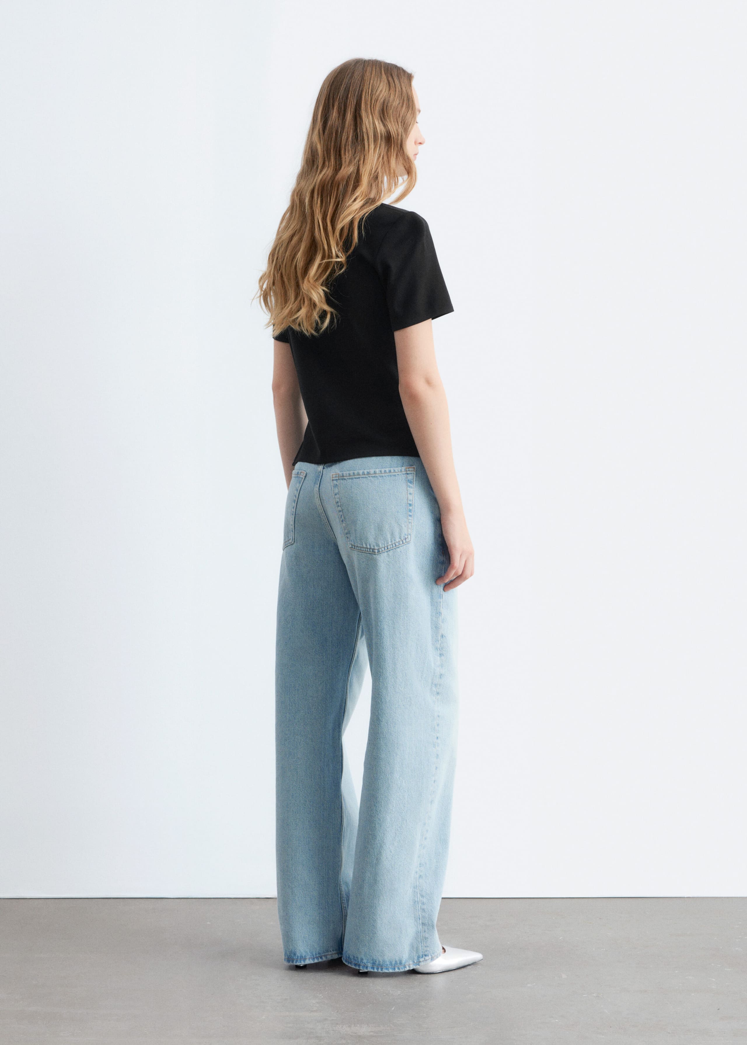 Image of Draped Asymmetric T-shirt