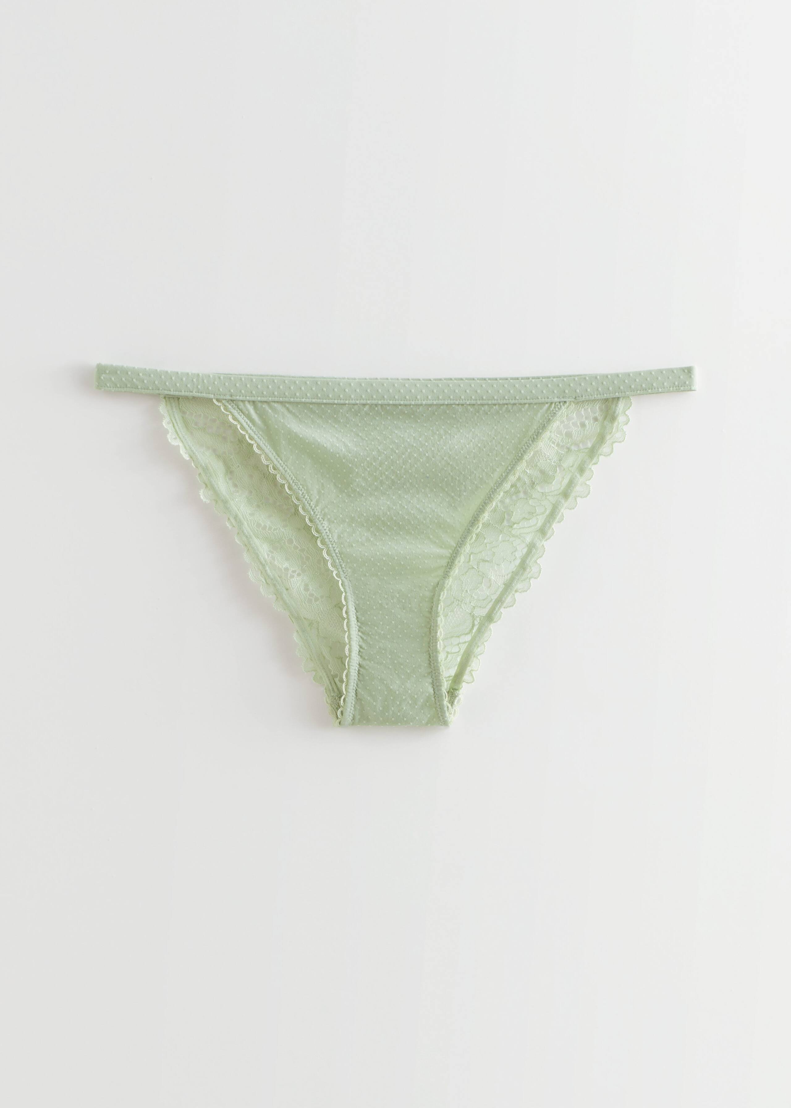 FloralLaceBriefs - Mint - Bodegón