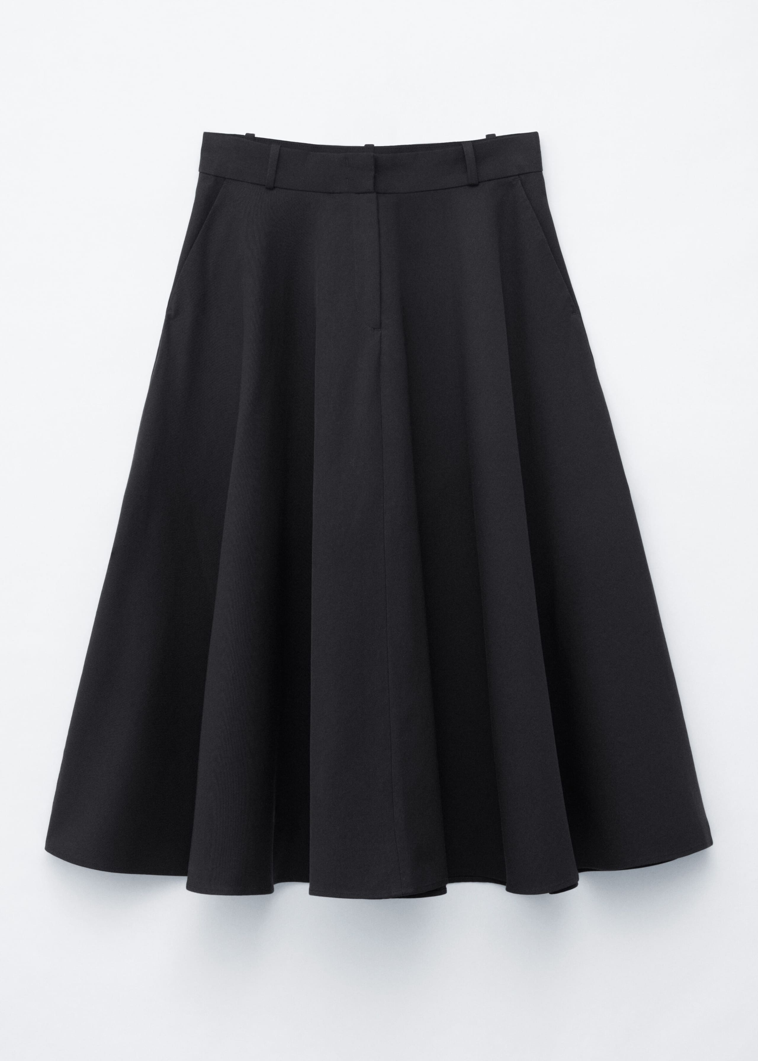 Tailored Circle Cut Skirt - Light Beige - Still Life