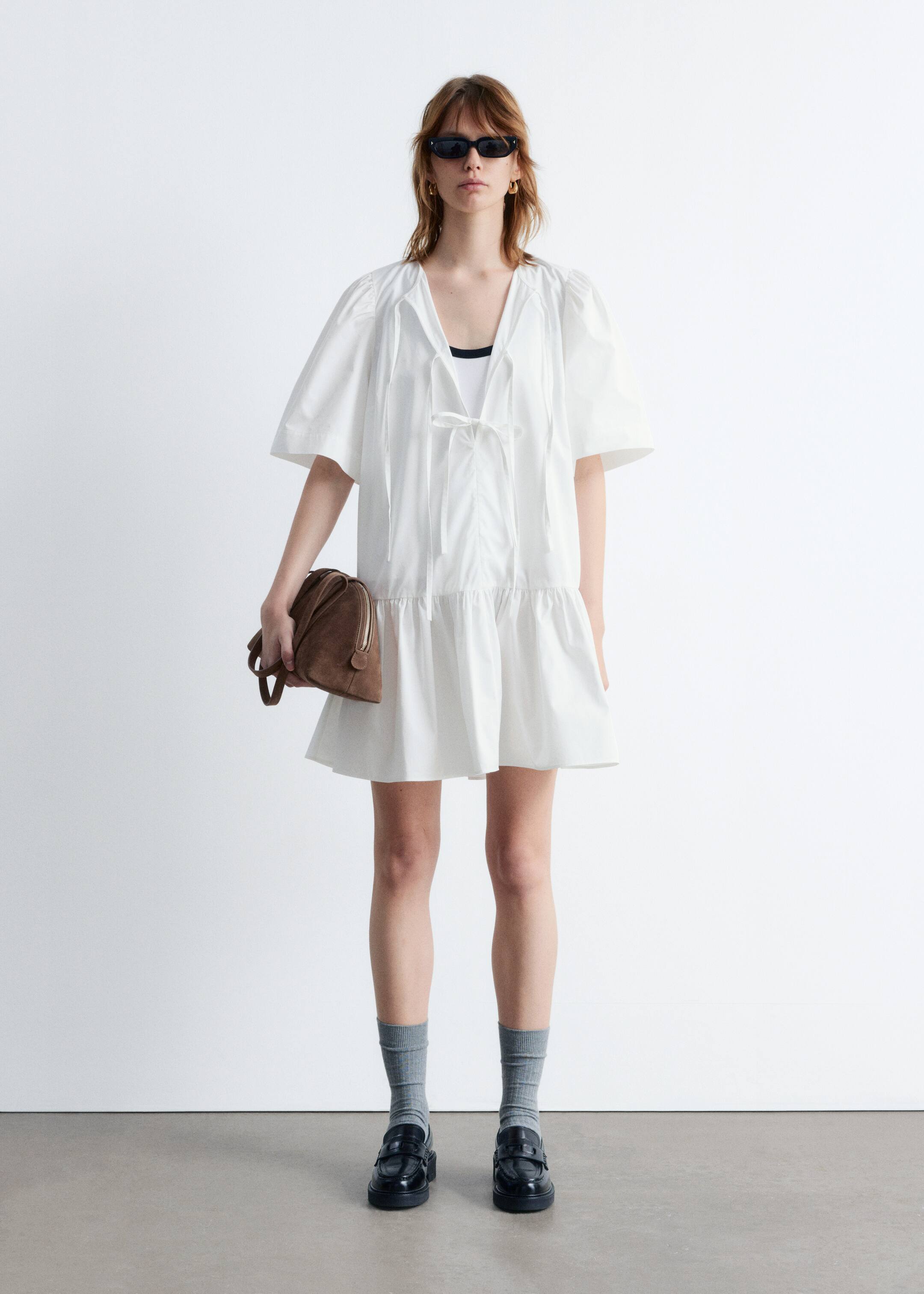 Grotere afbeelding bekijken: Mini-jurk met peplum - Wit - DAMES | H&M NL 3