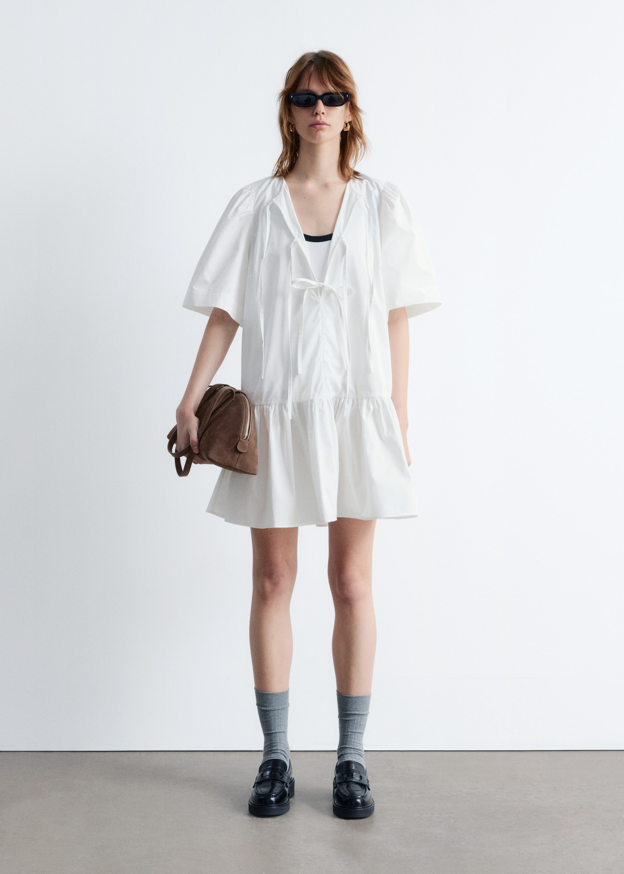 Se større billede: Peplum-minikjole - Hvid - DAME | H&M DK 3