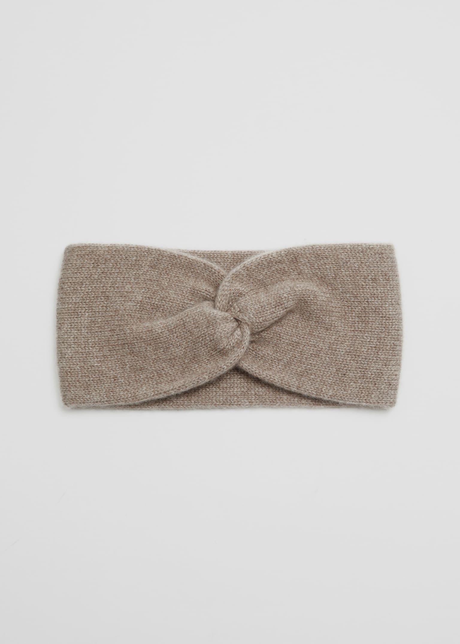 Pannband i kashmir - Beige/Svart/Vit
