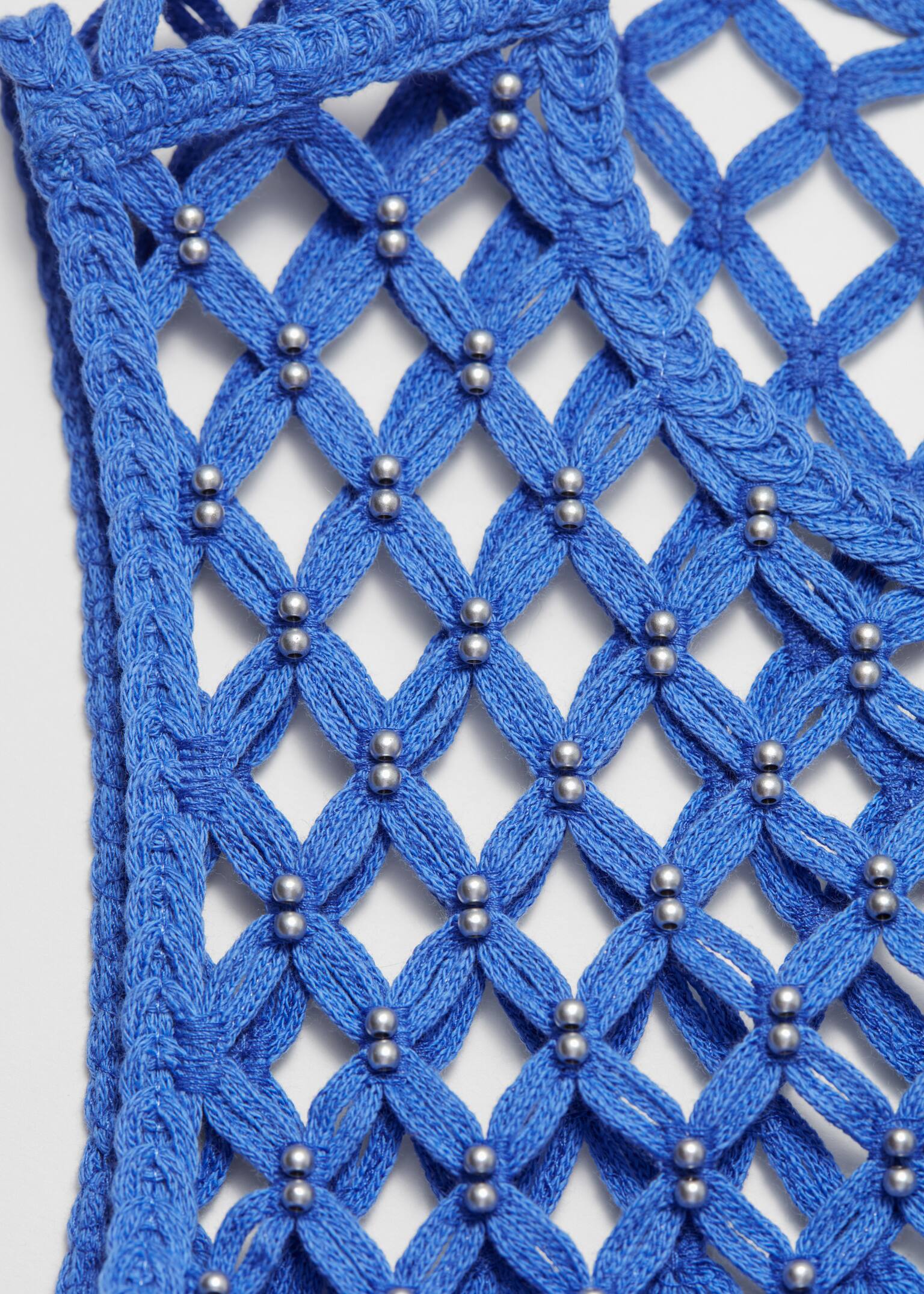 Rochie Midi Tricotată Deschisă - Albastru - 3